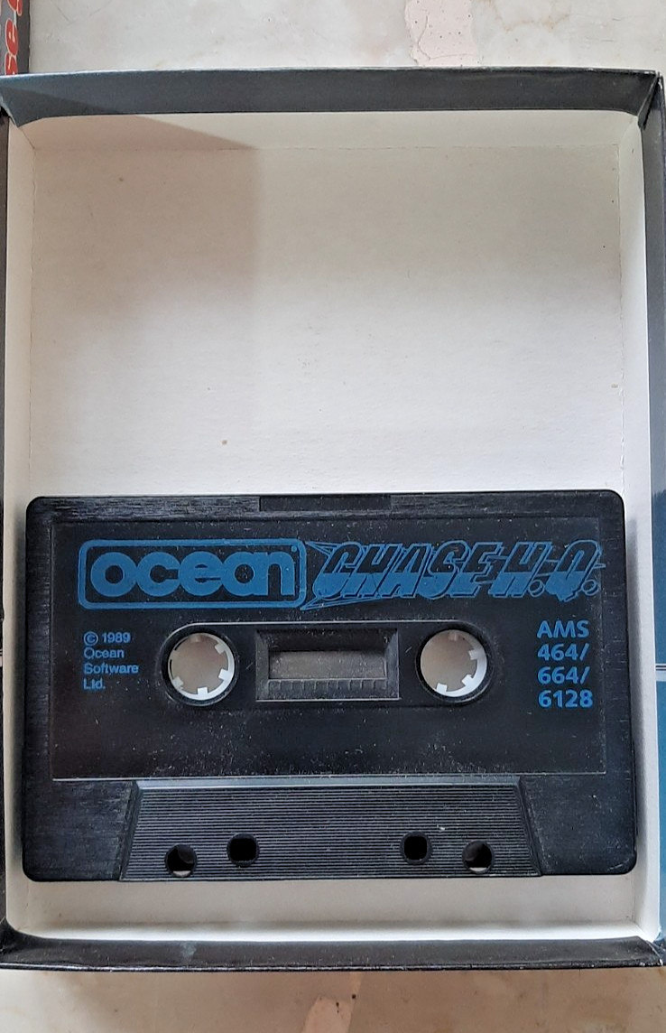 amstrad cpc 464 cassette Chase HQ by Ocean software big box