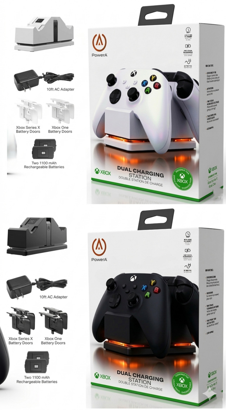 PowerA Dual Charging Station for Xbox Series X|S & Xbox One Wireless Controllers