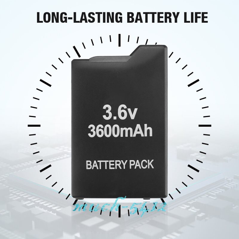 New 3600mAh Battery For PSP Slim 2000 2001 3000 Rechargeable with Wall Charger