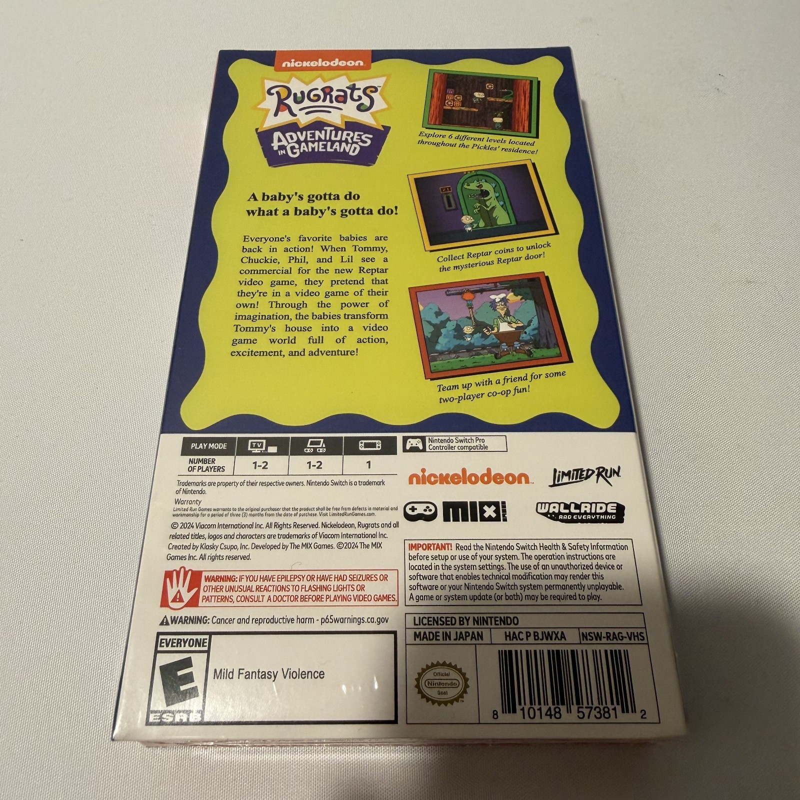 Rugrats Adventures in Gameland VHS Edition Switch Platformer Game Sealed