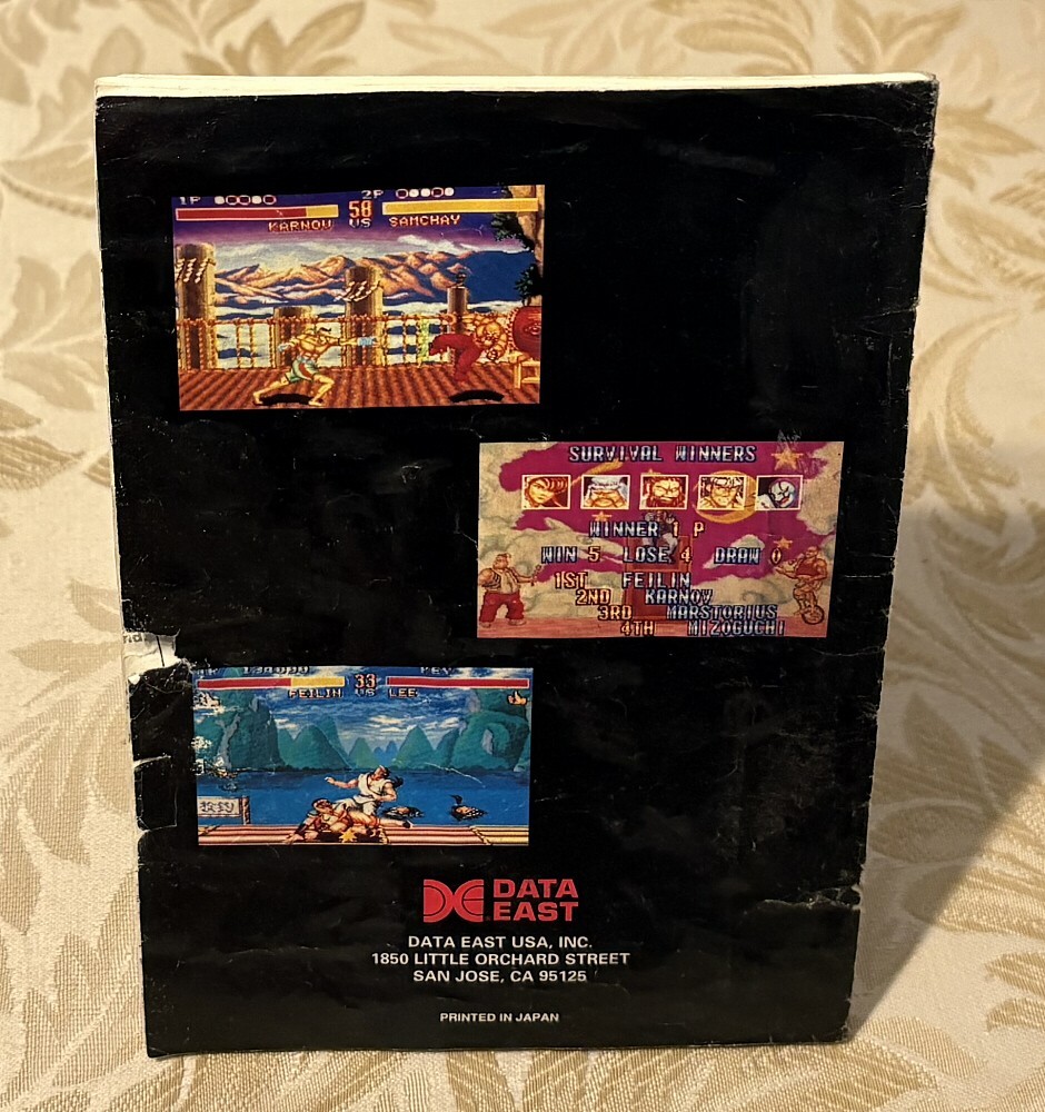 FIGHTER’S HISTORY (Super Nintendo SNES 1994) Near Complete w/ Manual + Cut Box