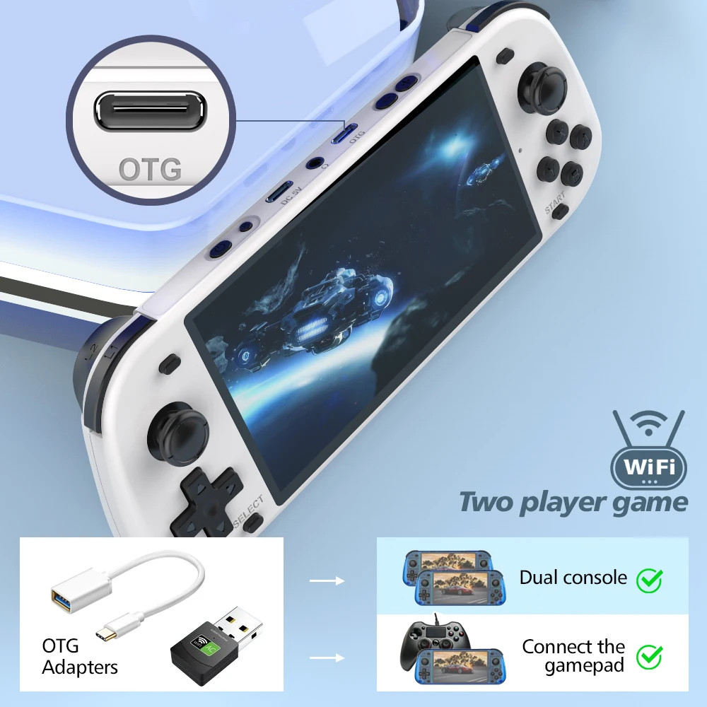 New R50S Retro Handheld Game Console 5.1 Inch Large Screen Linux System 854*480