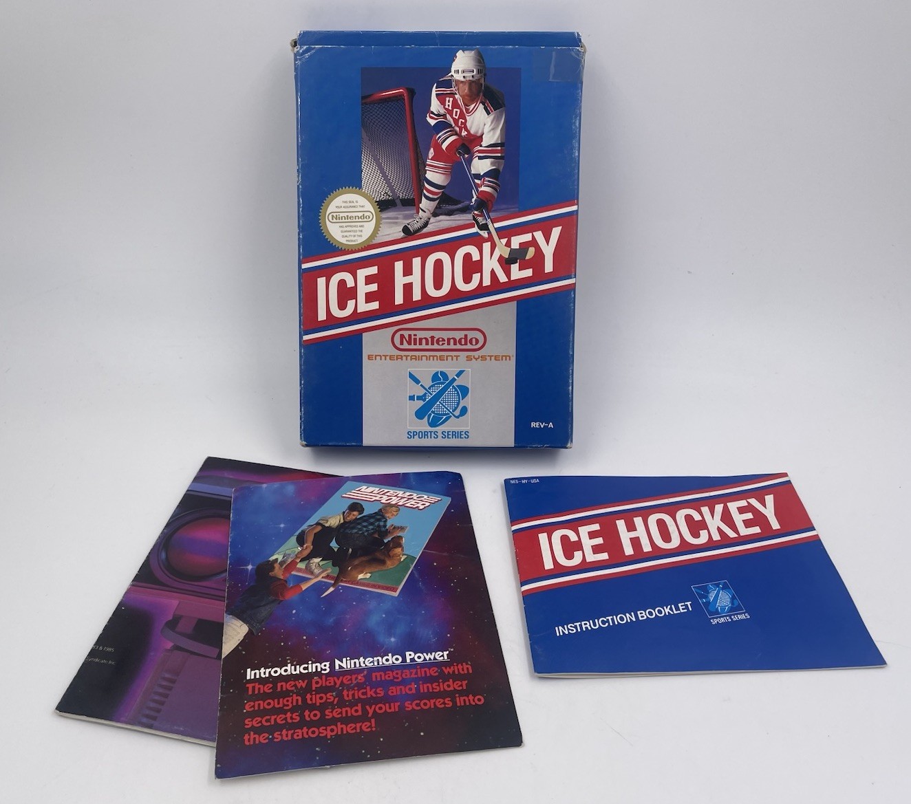 Nintendo Ice Hockey Box With Manual And Insert Poster – NO GAME