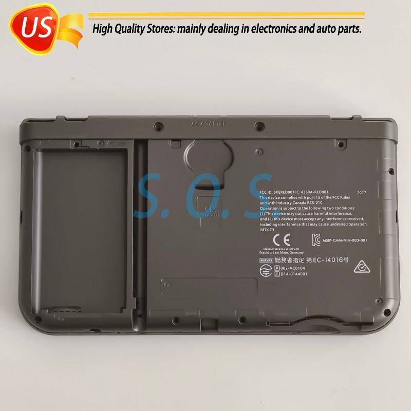 3in1 Top Bottom Middle Frame Housing Shell Case Battery Cover For New 3DS XL LL