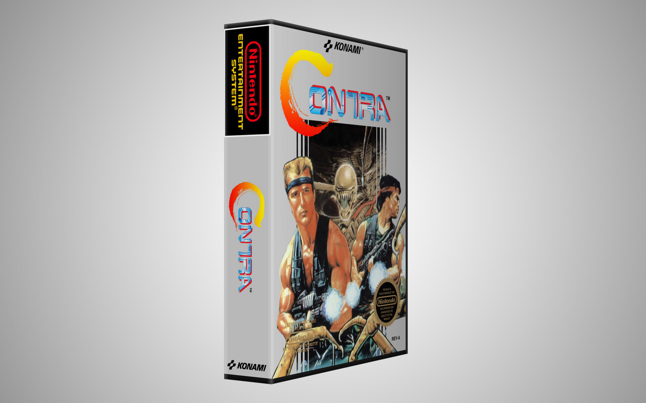 Contra – Nintendo NES Custom Case *NO GAME*
