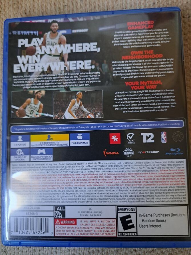NBA 2K25 for PlayStation 4 ps5 upgrade available