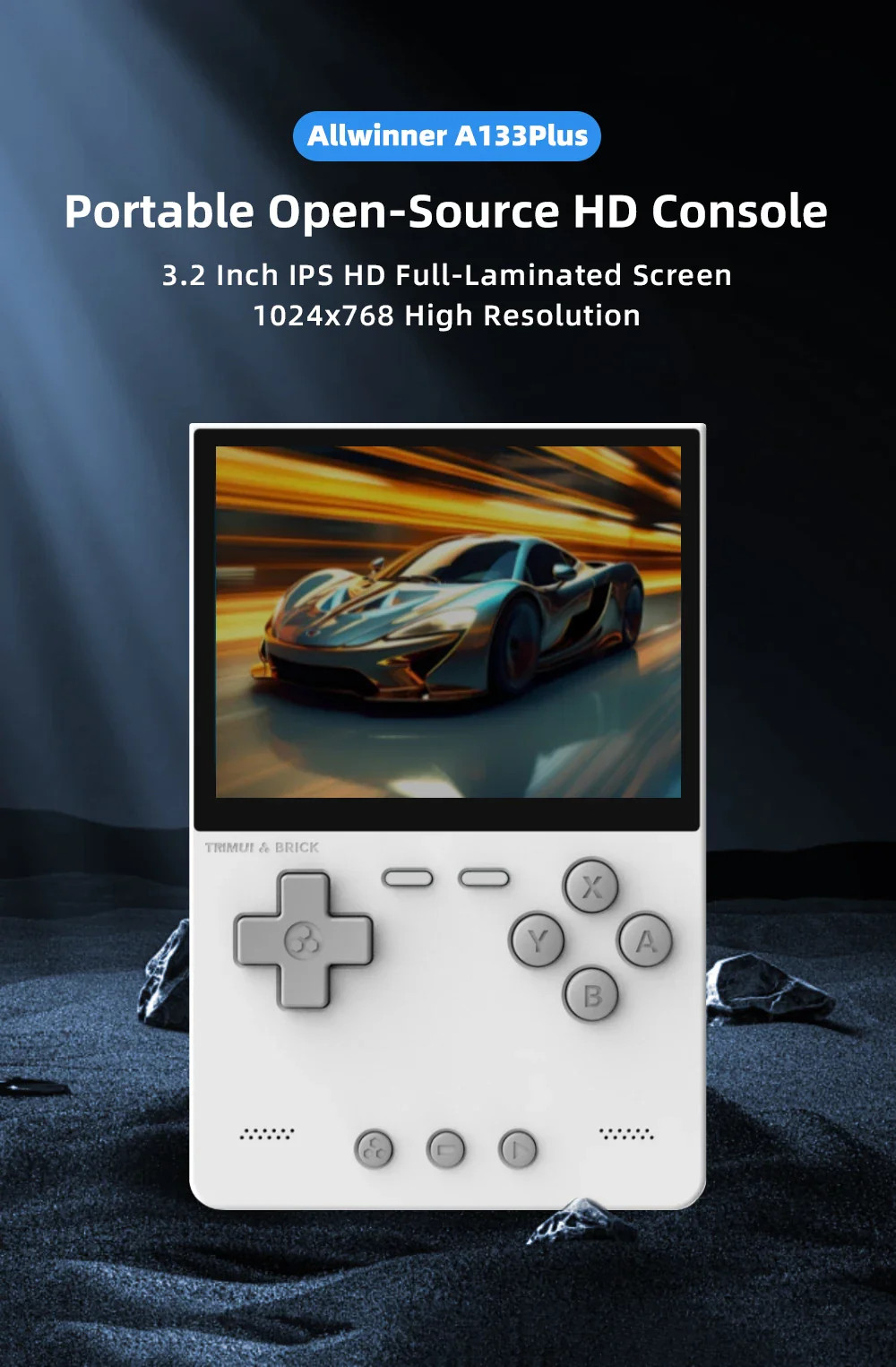 NEW TRIMUI BRICK Retro Handheld Game Console 3.2″ IPS Screen Linux System