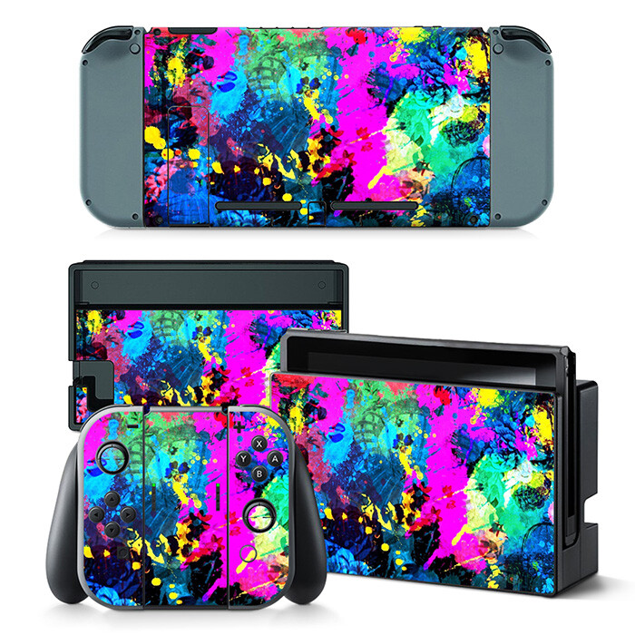 Vinyl Decal Skin Protector for Nintendo Switch Console Joy-Con Dock Full Set new