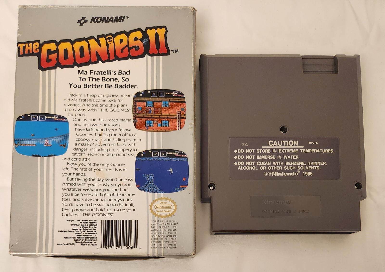 THE GOONIES 2 (1987) NES NINTENDO GAME CIB IN GREAT CONDITION