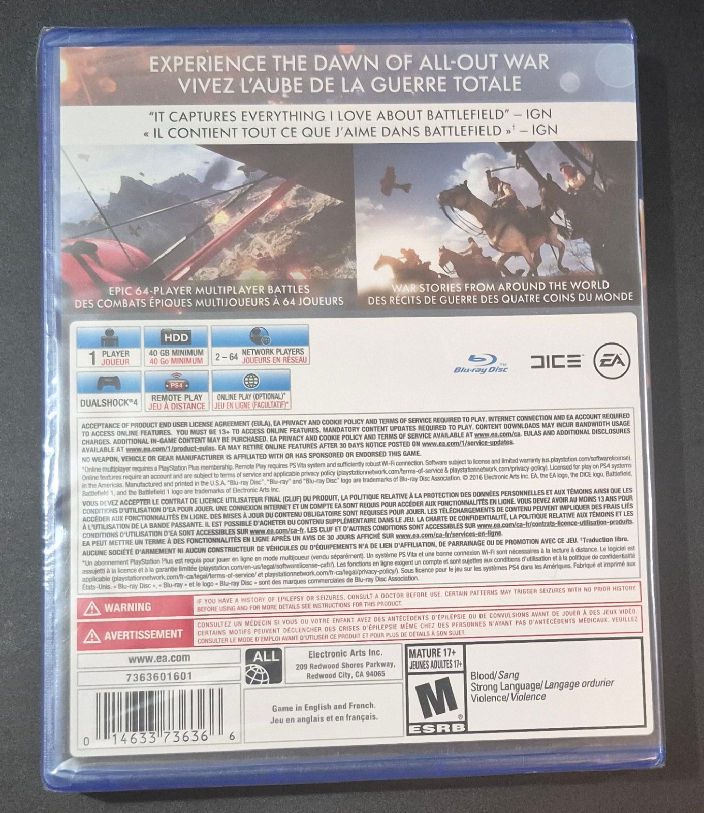 Battlefield 1 – BRAND NEW SEALED – PS4