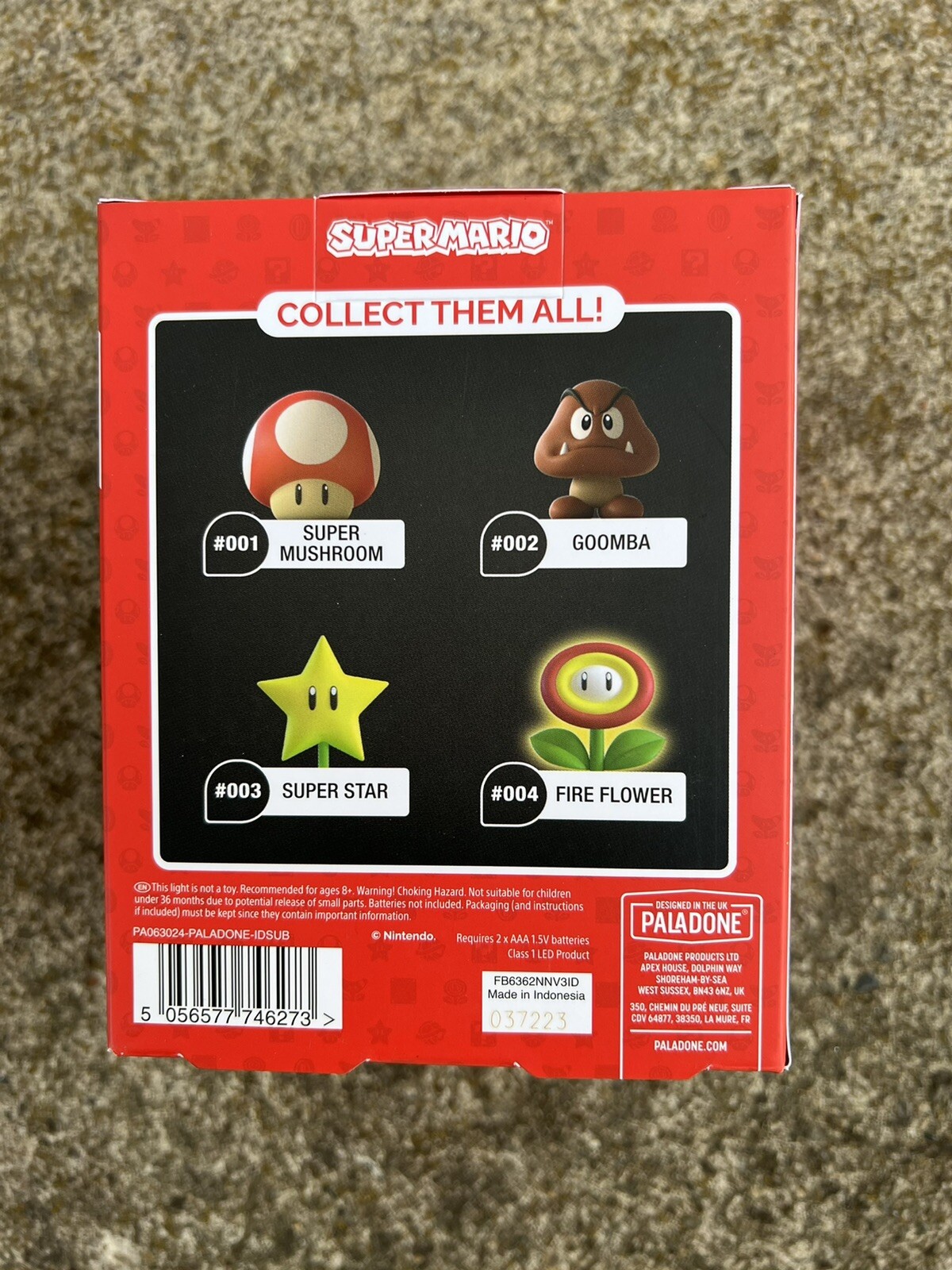 Super Mario Fire Flower Lights Up Brand New paladone icons official nintendo