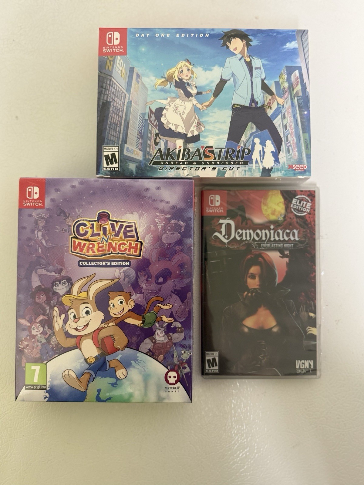 Switch Collectors Bundle Demoniaca, Clive and Wrench, Akiba’s Trip All New Seal