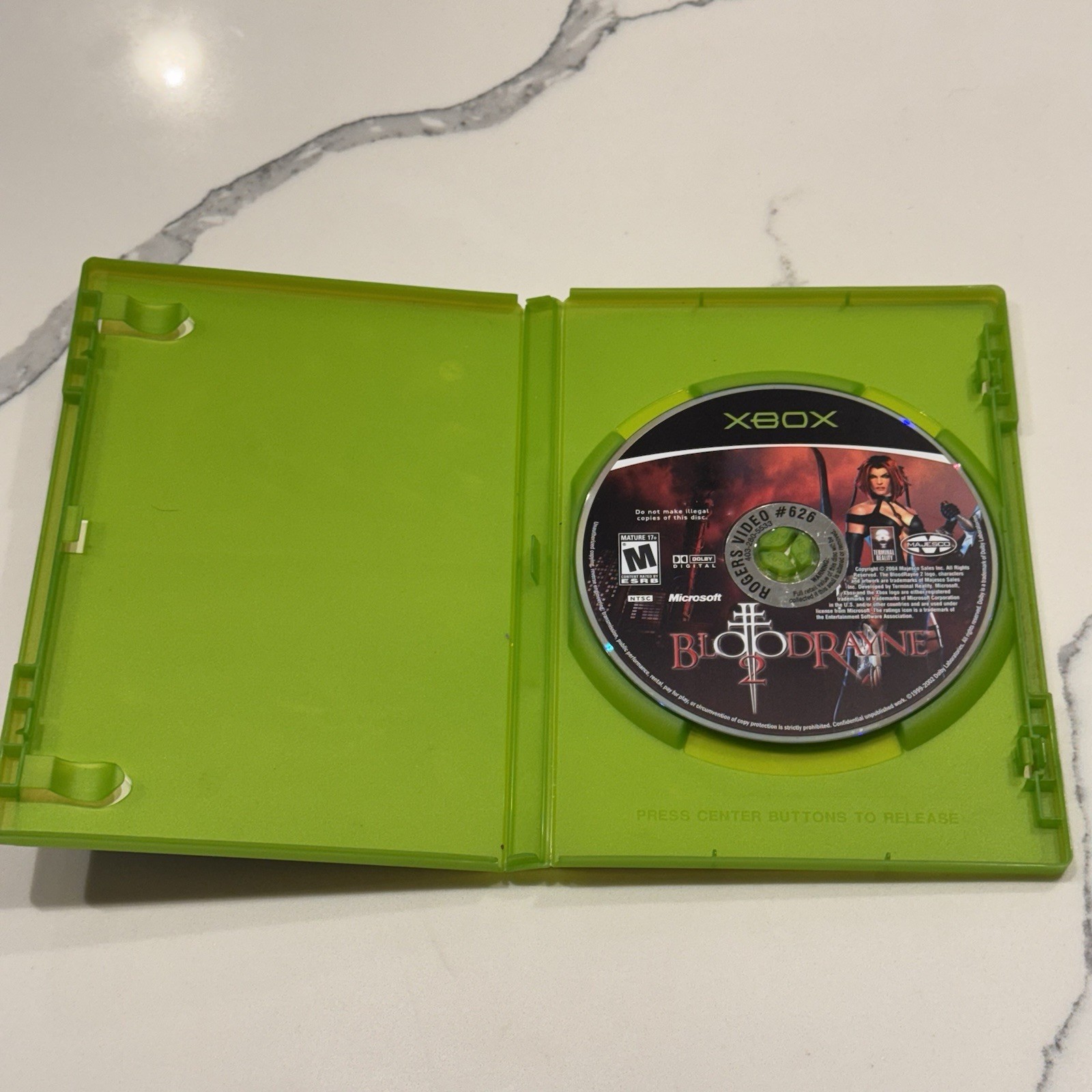 BloodRayne 2 (Microsoft Xbox, 2004) No Manual TESTED