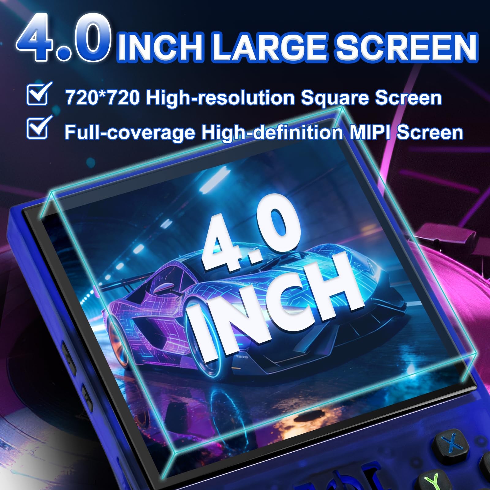 Rhesusco R36MAX Handheld Game Console – 4.0-Inch Screen, Support 22000+Classi…