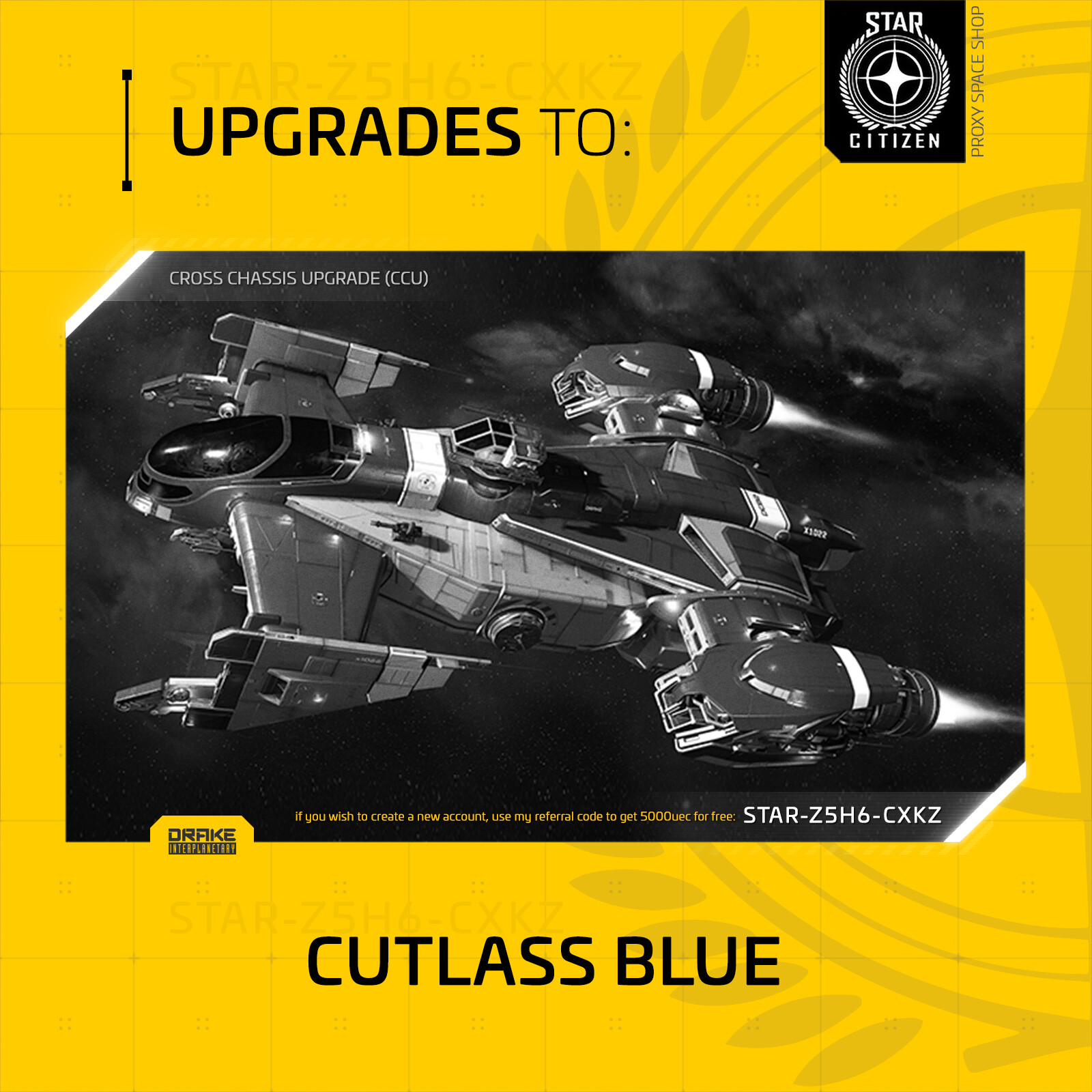 Star Citizen – DRAKE CUTLASS BLUE – UPGRADE – (CCU)