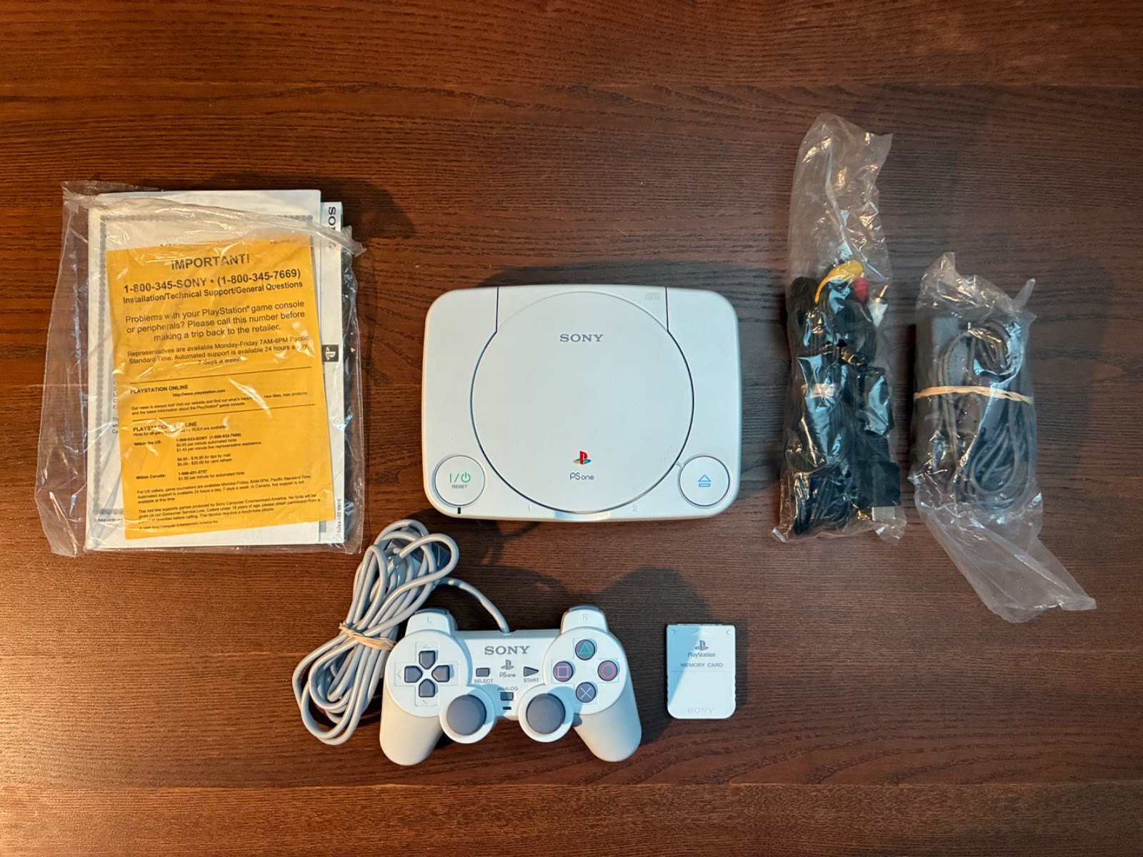 Sony PlayStation console (SCPH-101; PSone; Light gray memory card)