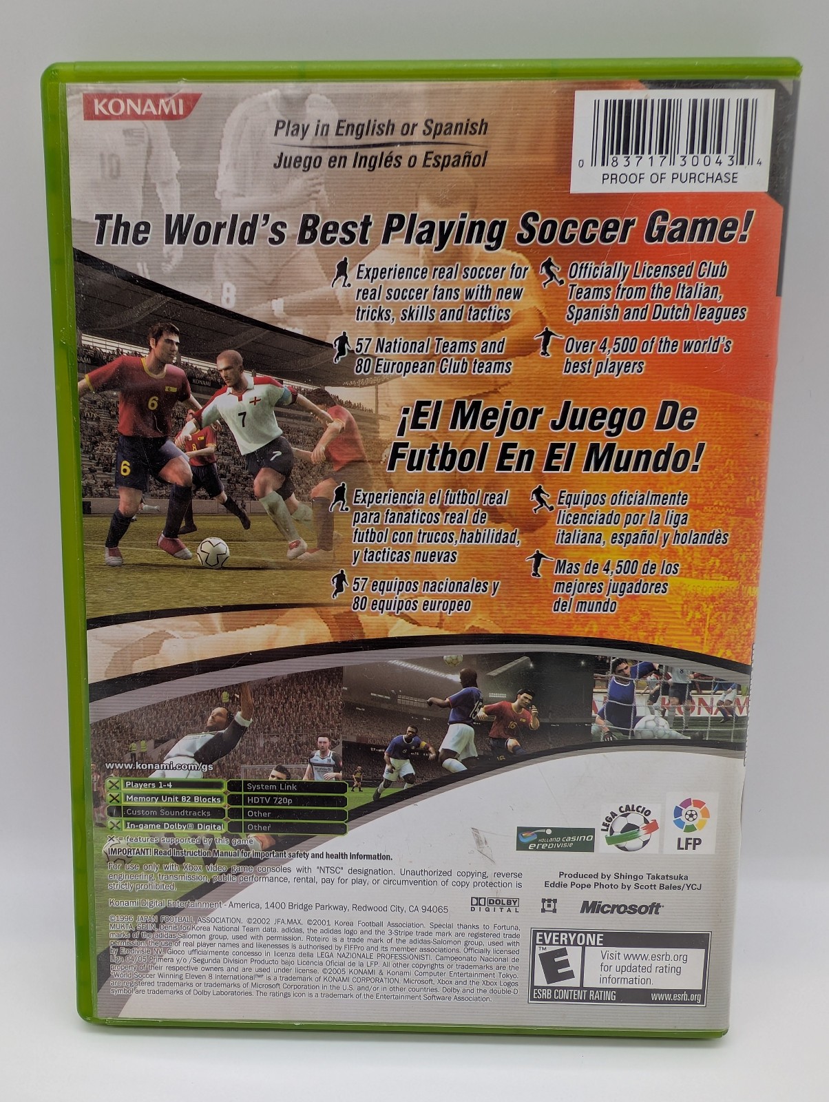 World Soccer Winning Eleven 8 International Xbox 2005 NO SCRATCHES VERY GOOD COM