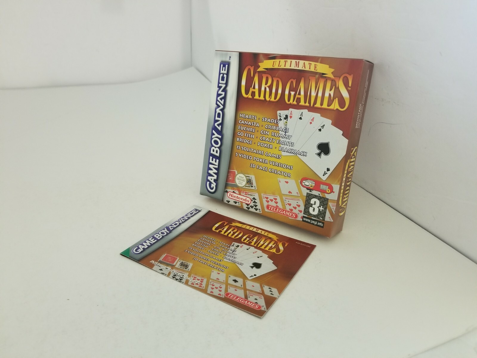 Original Box & Manual for Ultimate Card Games for Game Boy Advance ( NO GAME)F42