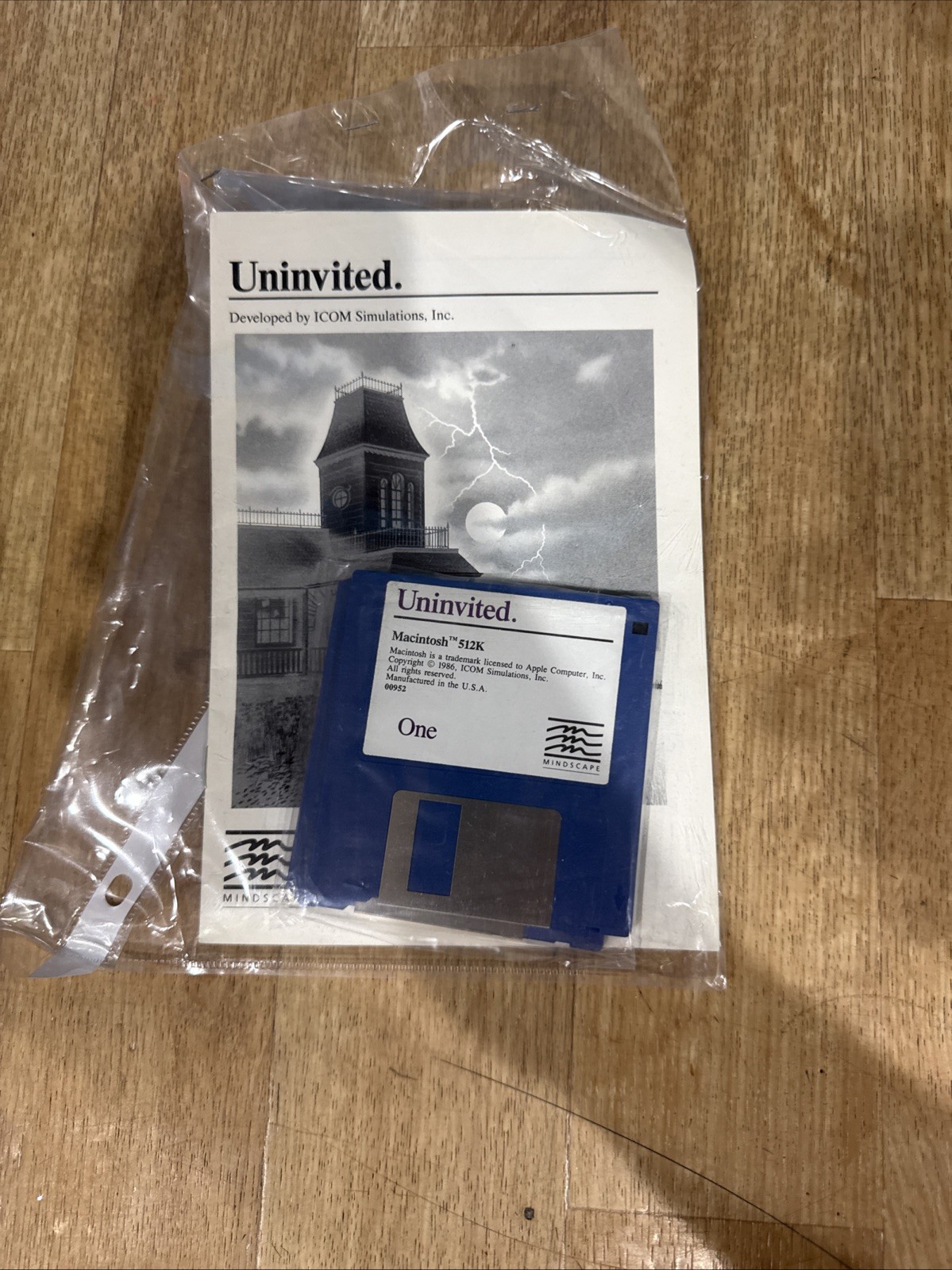Uninvited Macintosh 1986 Mindscape Portfolio Folder Edition 3.5 DISKS – ICOM Mac