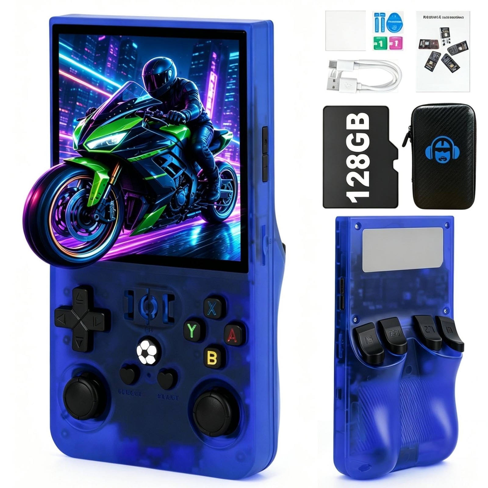 Rhesusco R36MAX Handheld Game Console – 4.0-Inch Screen, Support 22000+Classi…