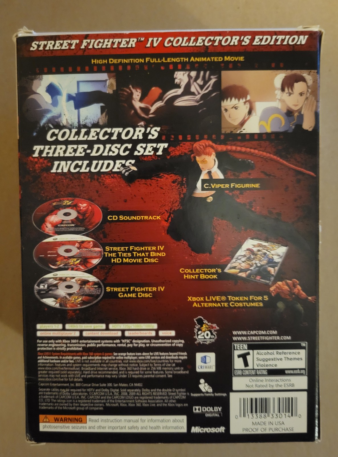 Street Fighter IV Collector’s Edition (Microsoft Xbox 360) CIB w/ Figure