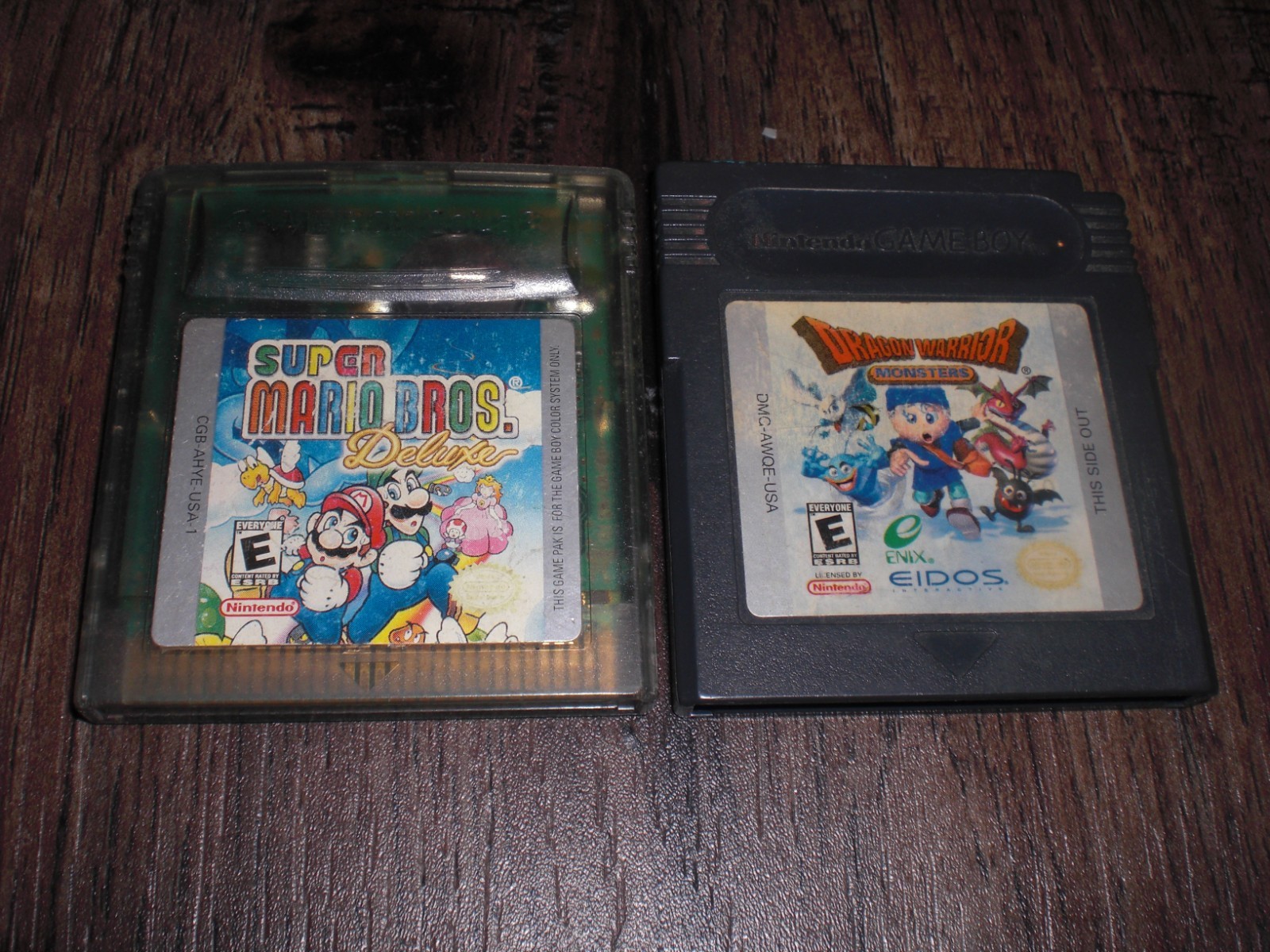 Dragon Warrior Monsters Super Mario Bros Deluxe 4 Nintendo Game Boy Color GBA