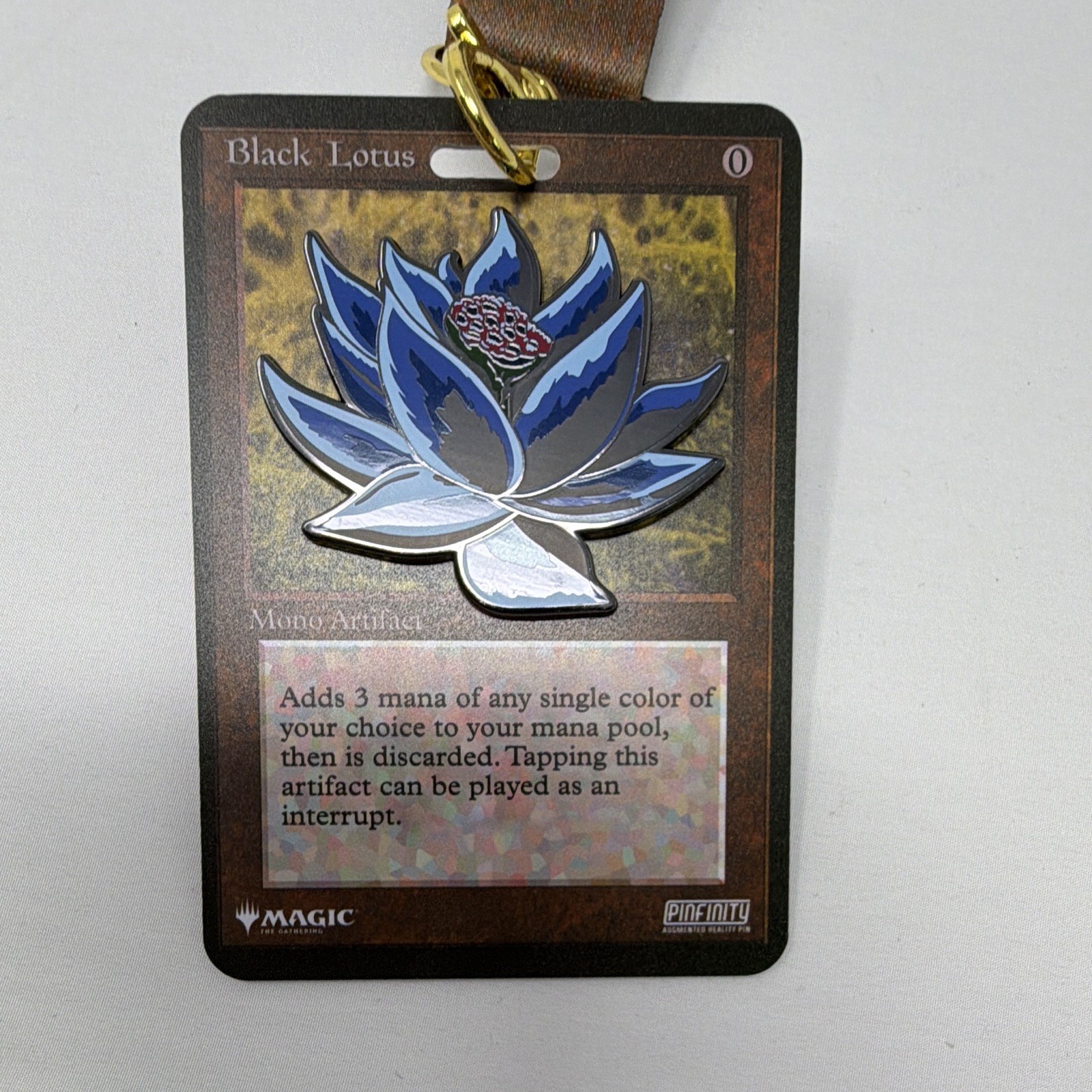 Magic: The Gathering Black Lotus Lanyard with Card-Style Badge Holder
