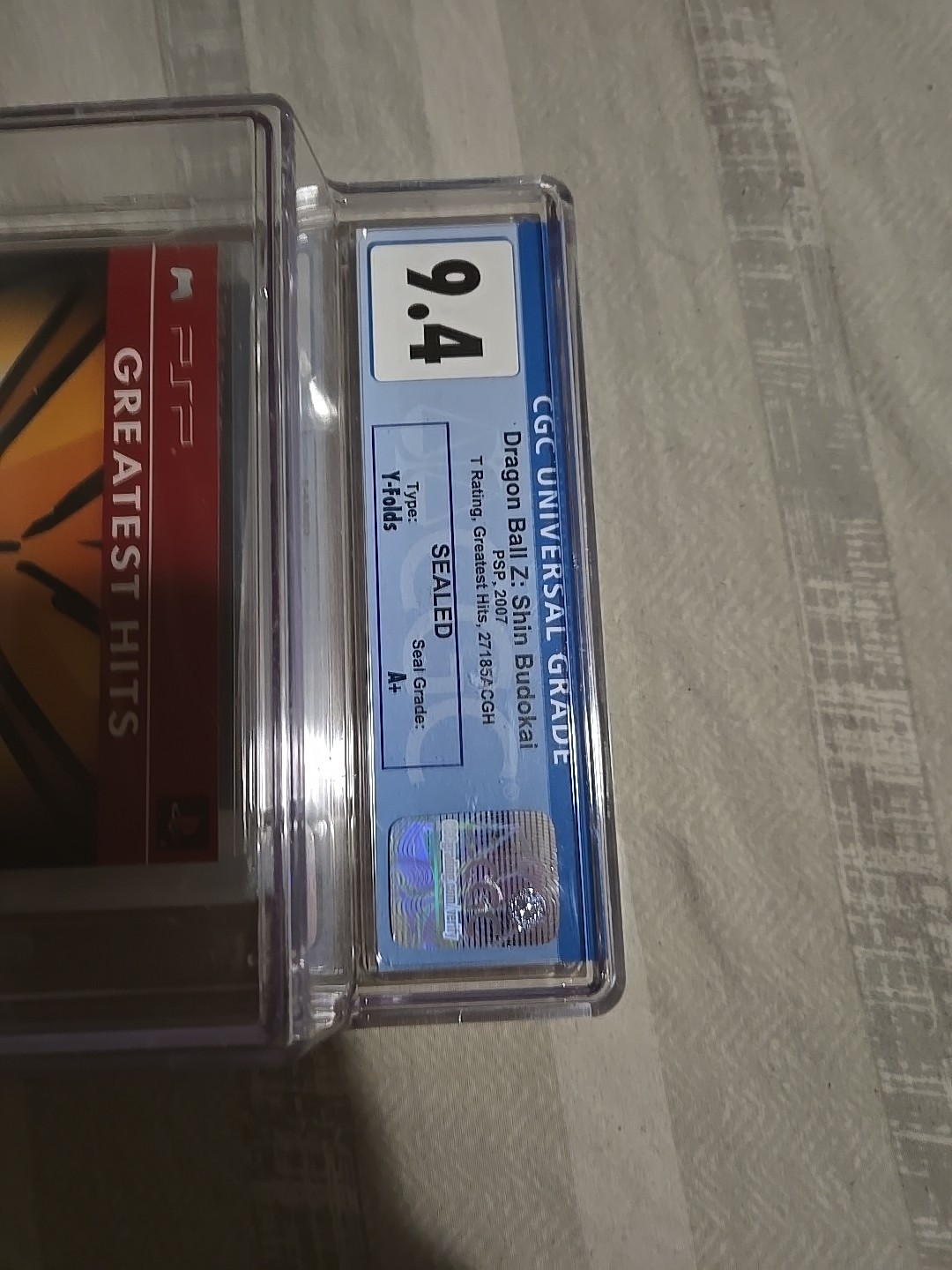Dragon Ball Z Shin Budokai Psp Cgc Graded 9.4A+ GH Not Wata