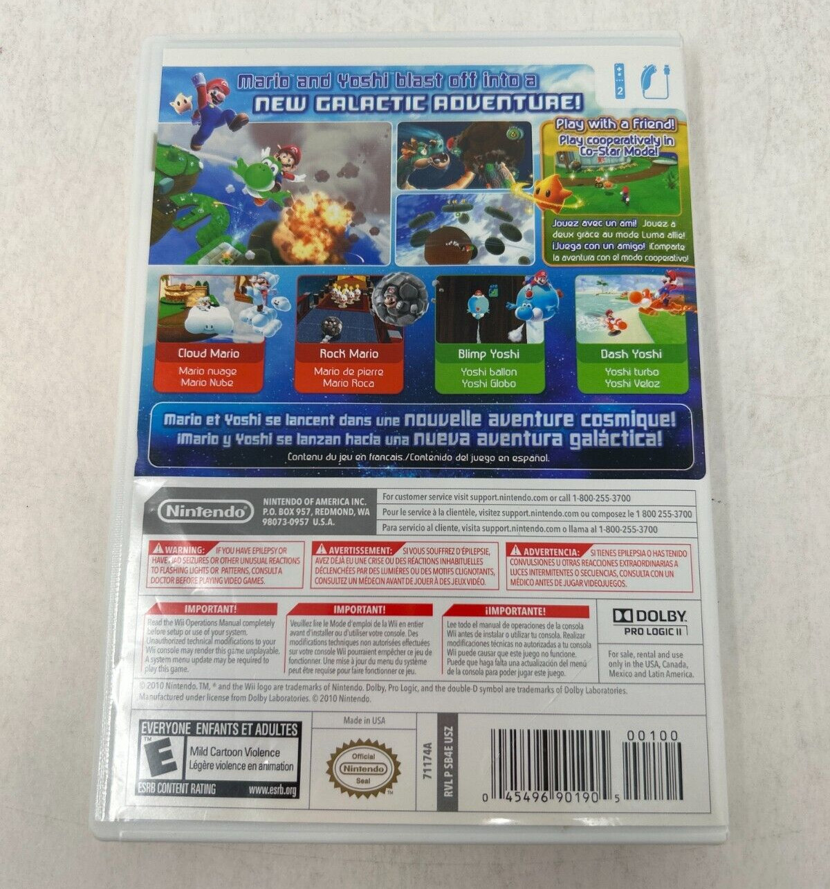 Case and Manual Only NO GAME Super Mario Galaxy 2 Nintendo Wii Authentic