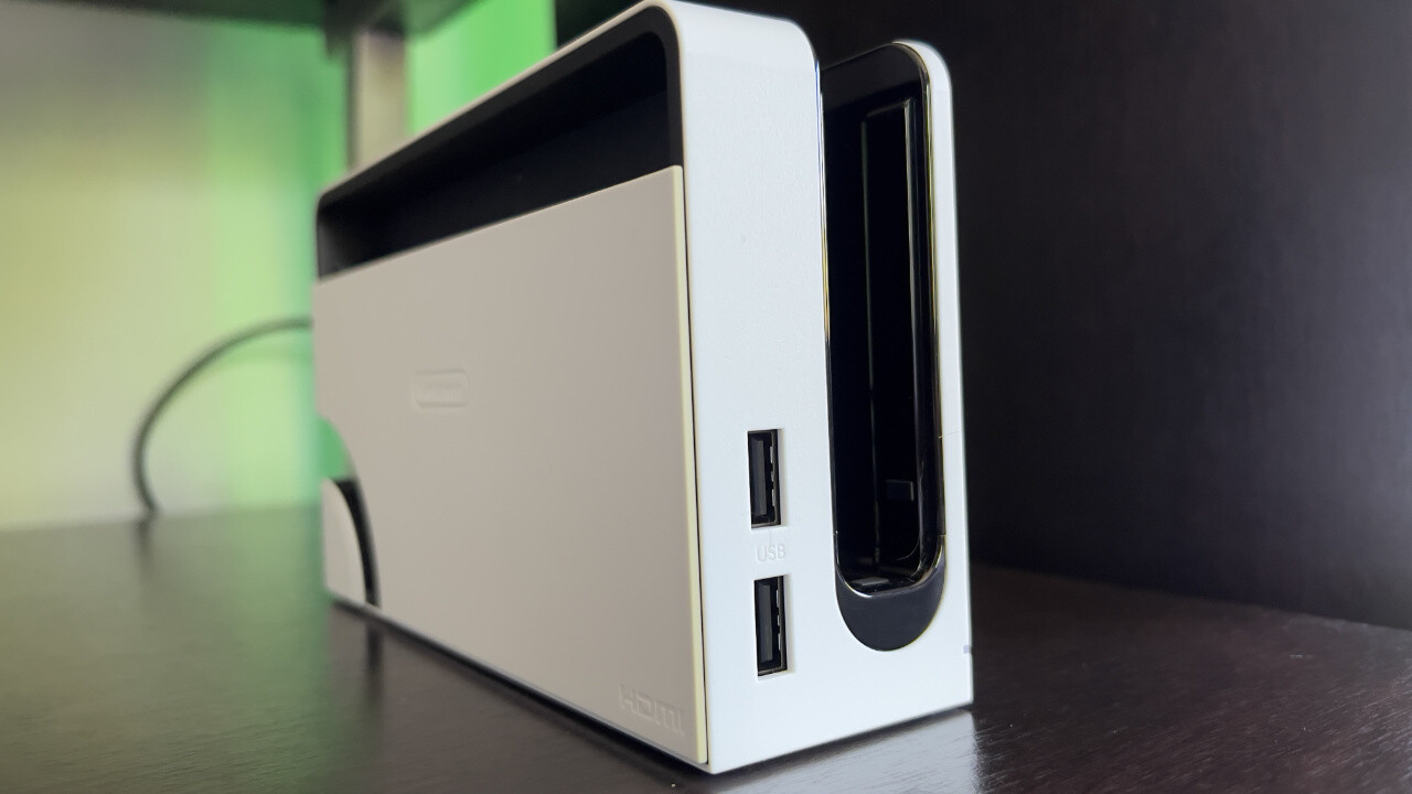 NEW WHITE OLED DOCK CABLE ONLY To Connect Another TV The Nintendo Switch Console