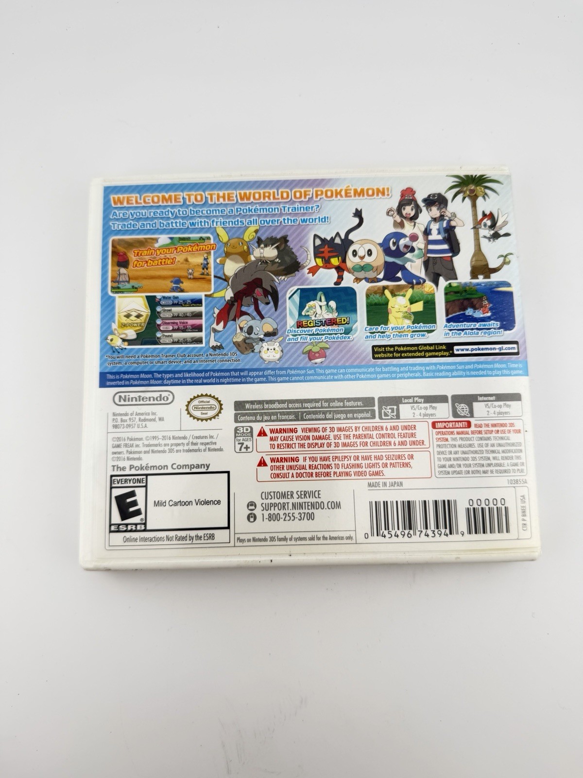 Pokémon Moon (Nintendo 3DS, 2016) CIB Fast Free Shipping
