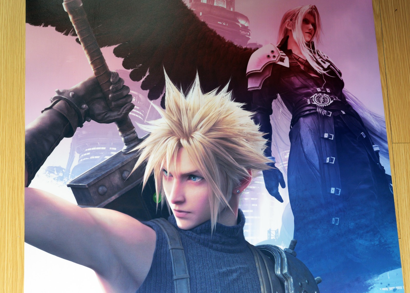 Final Fantasy VII Remake Intergrade – BIG promo banner KOREA (60cm x 180cm) RARE