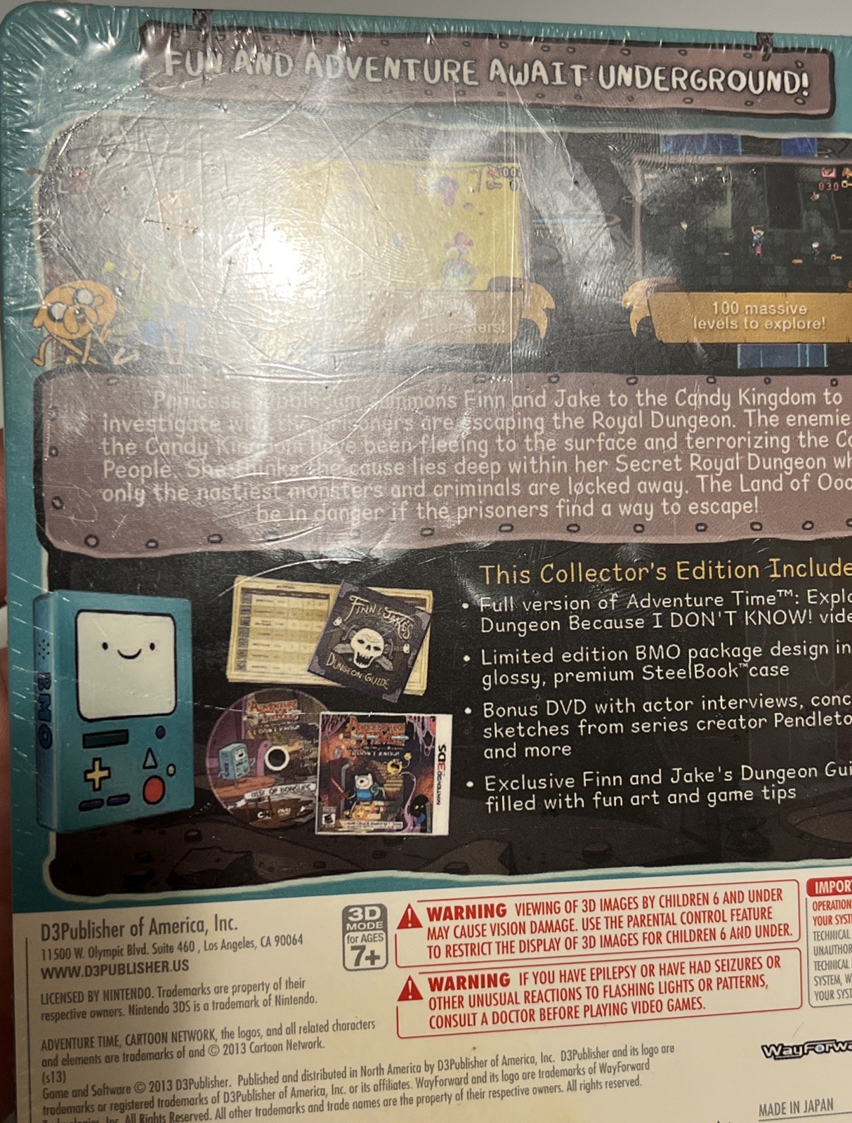 Adventure Time: Explore the Dungeon Collector’s Edition (Nintendo 3DS) New