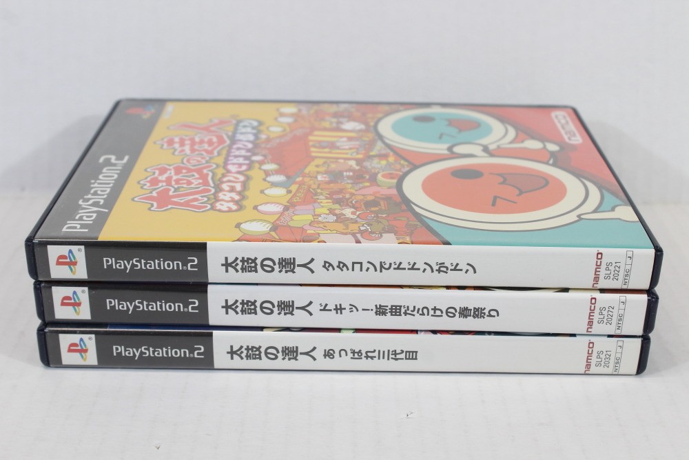 Lot of 3 Taiko no Tatsujin Drum Master 1 2 3 Daime CIB PlayStation PS2 JP Japan