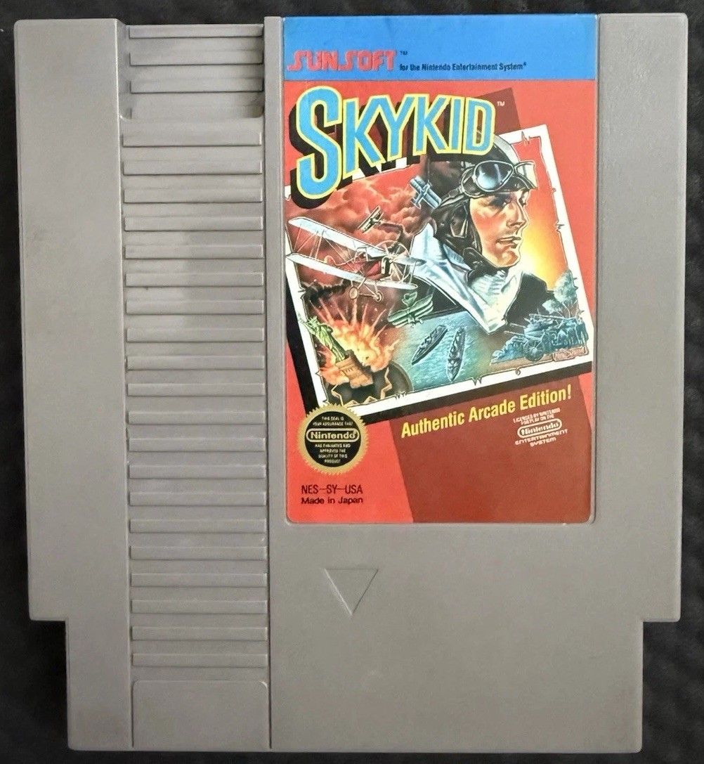Sky Kid (Nintendo NES) Sunsoft Video Game Cartridge 5 Screw. Tested. Authentic