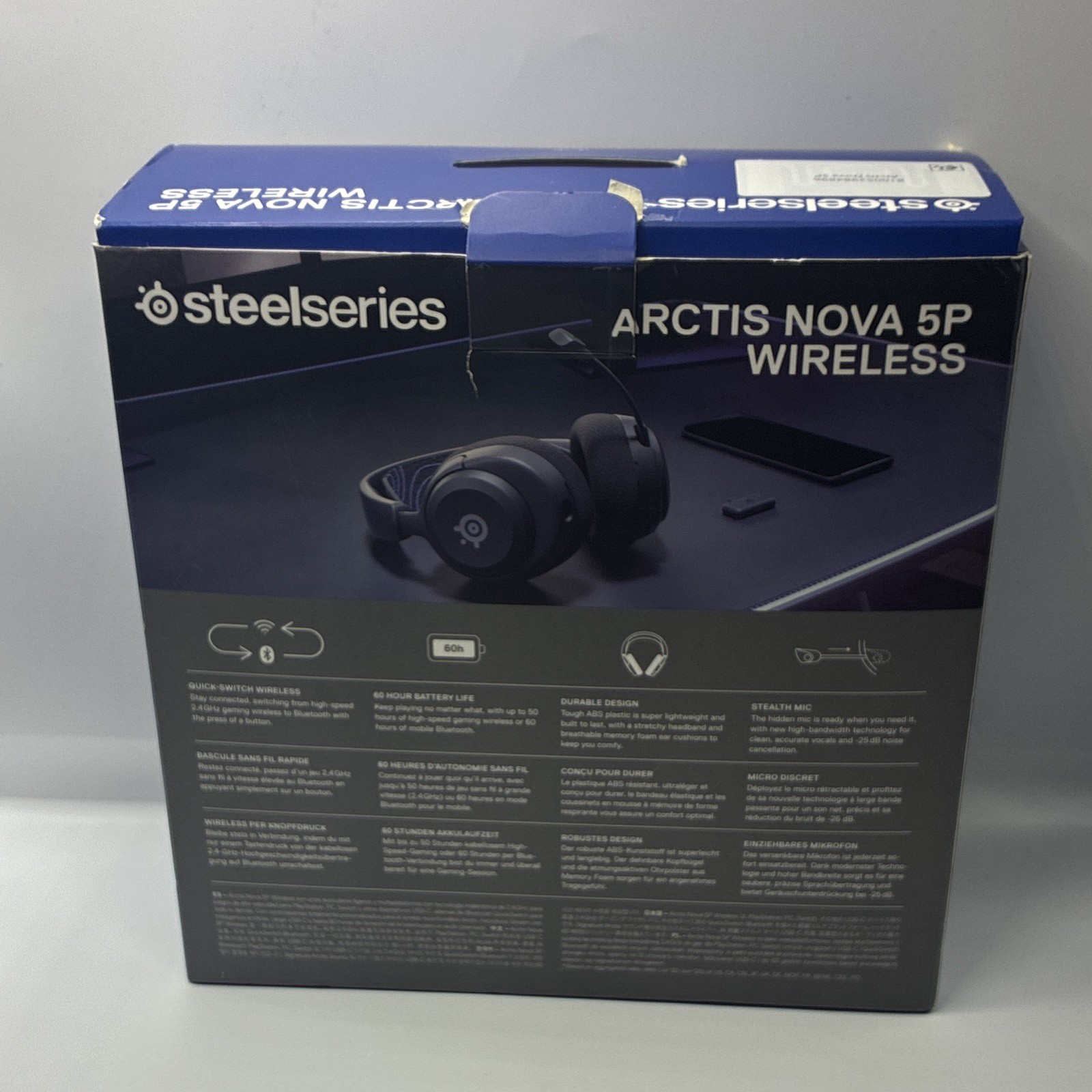 SteelSeries Arctis Nova 5P Wireless Headset Bluetooth USB-C Built-In Mic Black