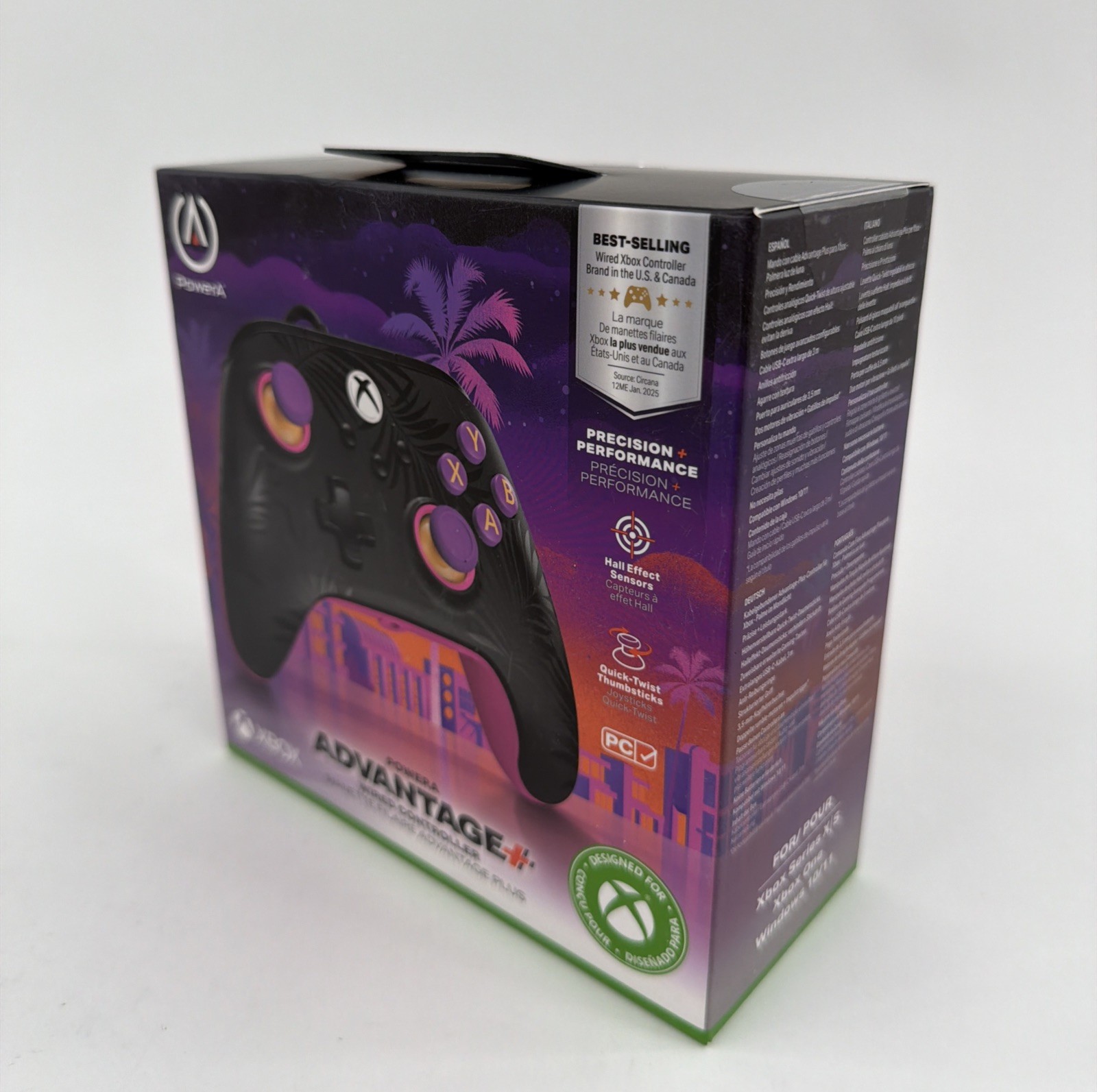 PowerA Advantage Wired Controller for XBOX / PC [Model: XBGPADWH, USB-C Cable ]