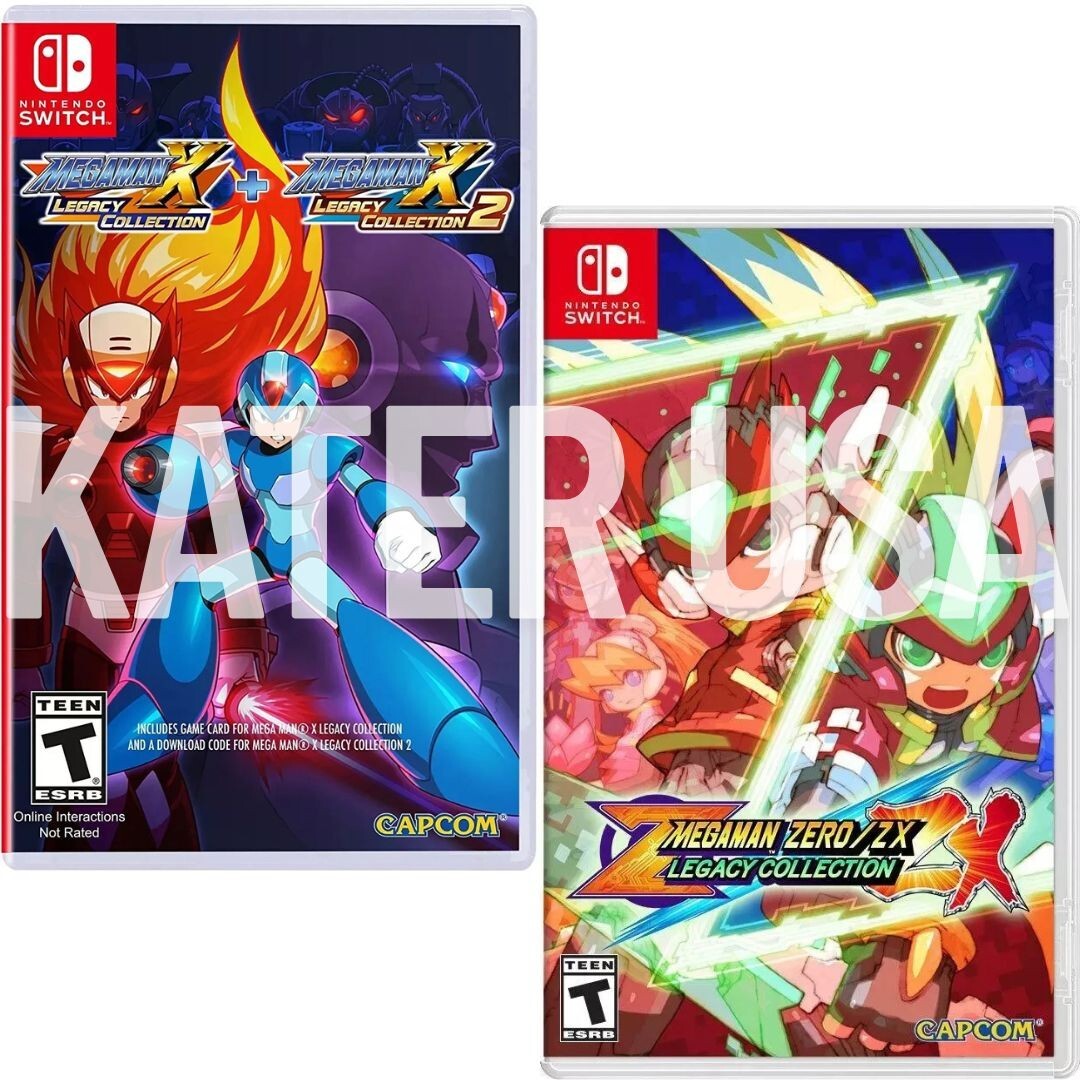 Mega Man X 1 + 2 + Zero/ZX Legacy Collection Switch Brand New Game Bundle