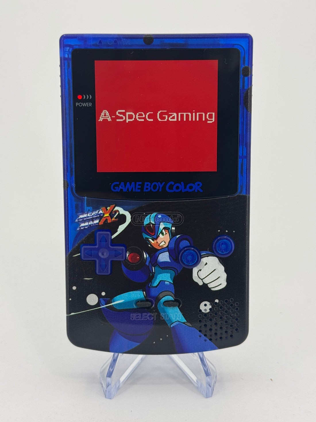 Gameboy Color GBC IPS Backlit Screen Megaman UV Printed Shell