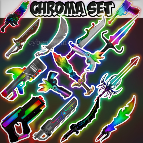 ROBLOX MM2 CHROMA SET WITH PETS!!