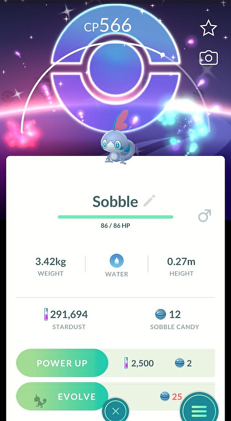 ✨ Shiny Sobble Background Community Day✨ P T C – 20k stardust