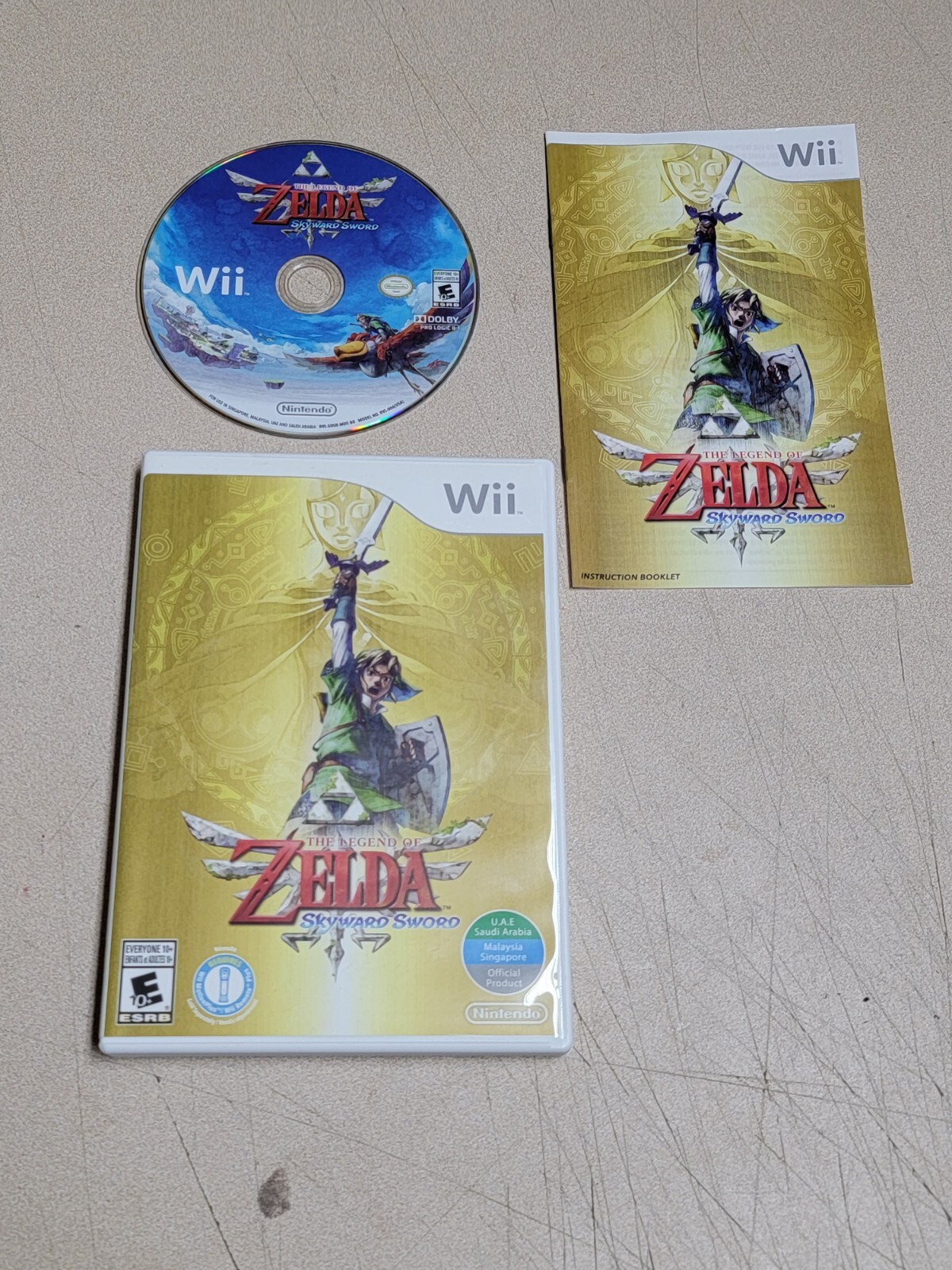 The Legend of Zelda: Skyward Sword (Nintendo Wii, 2011) – Saudi / Singapore