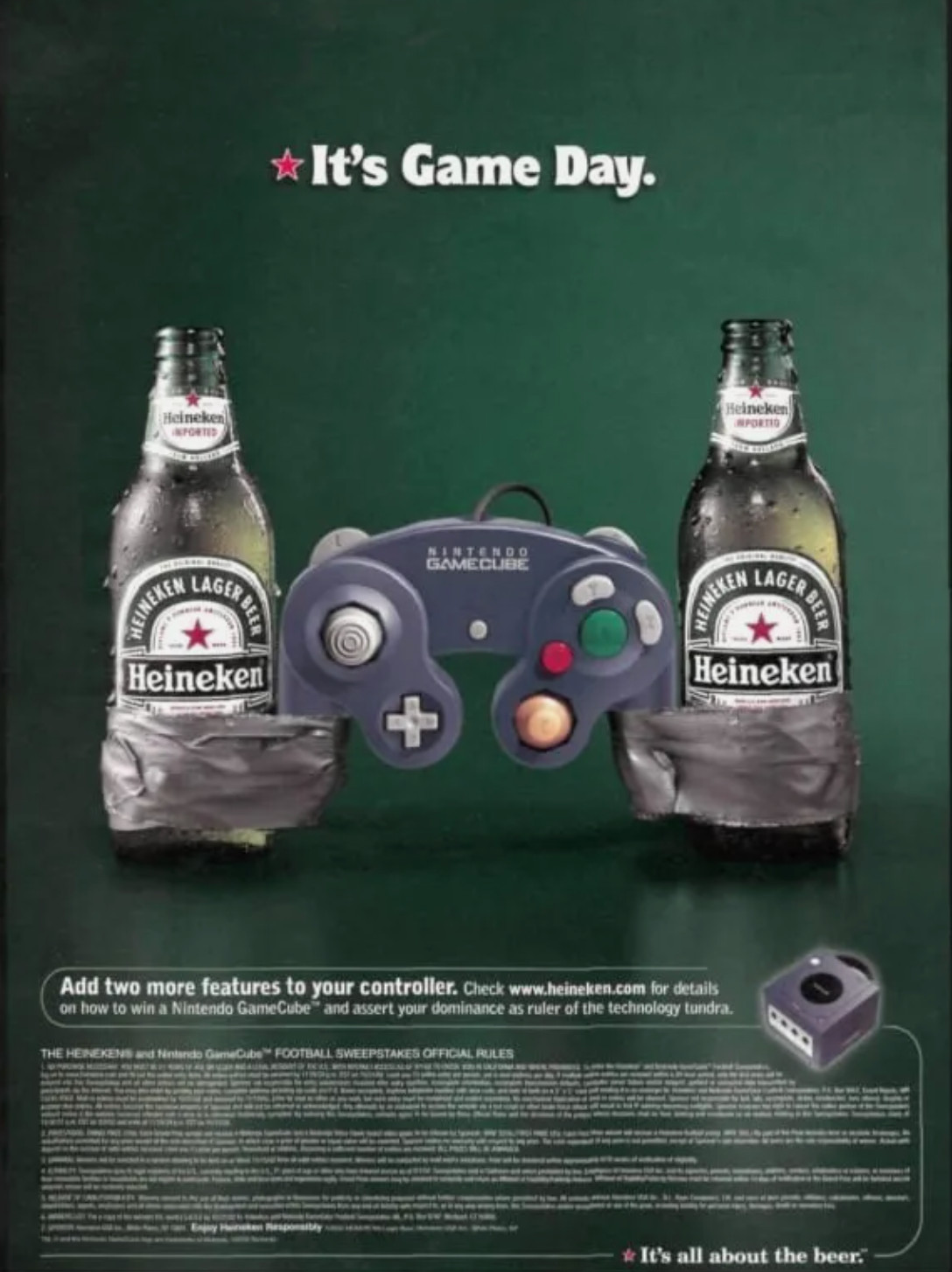 2002 Nintendo Heineken GameCube Indigo Purple Console Limited to 50 Promo