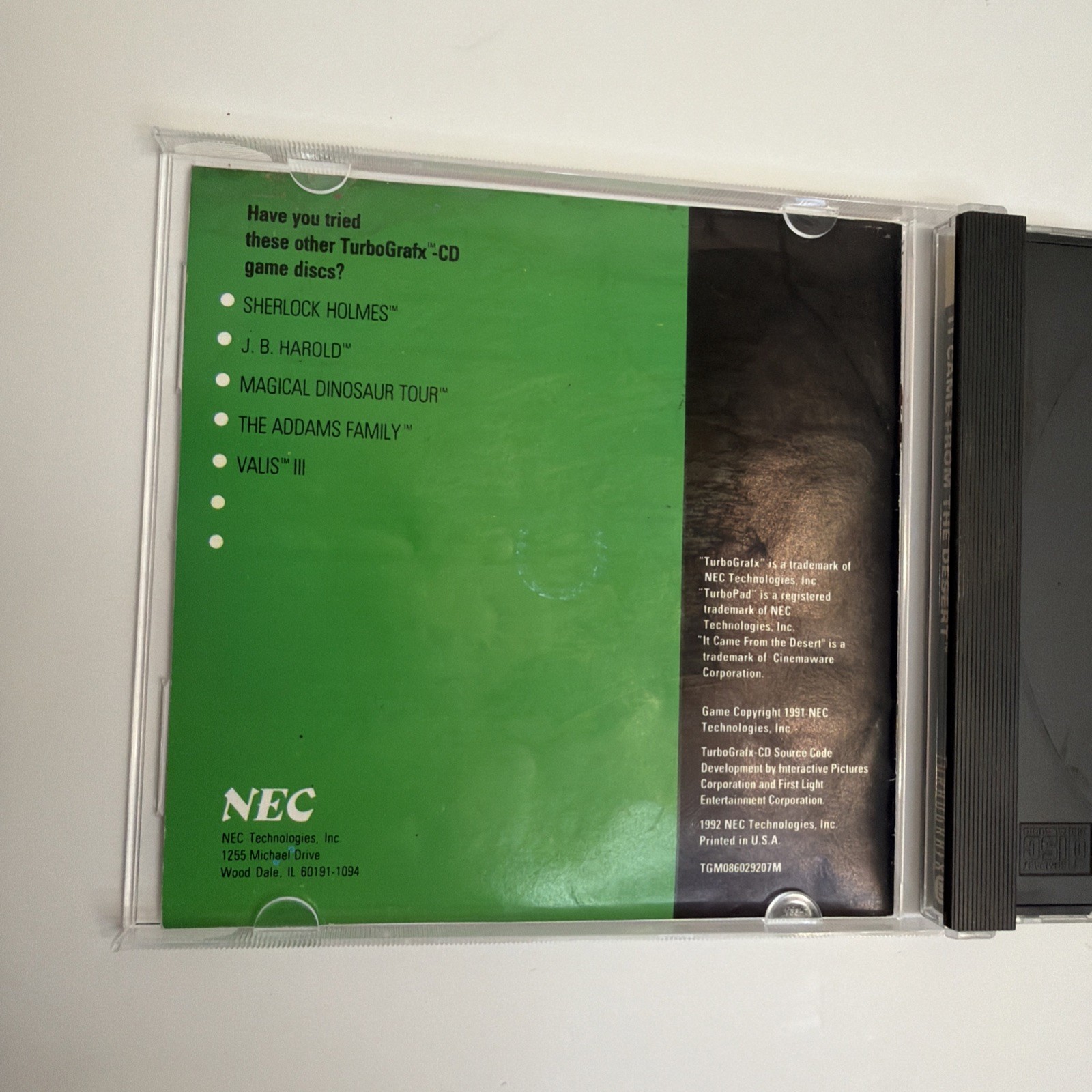 It Came From The Desert TurboGrafx-16 CD PC Engine Tested Complete CIB