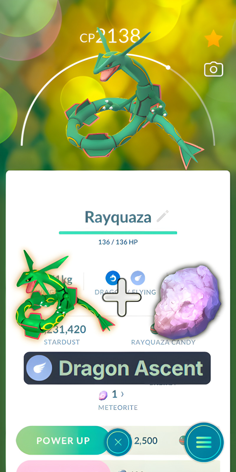 Rayquaza + Dragon Ascent | 20K, 80K, 1M Stardust | Tr-de Go 🐉