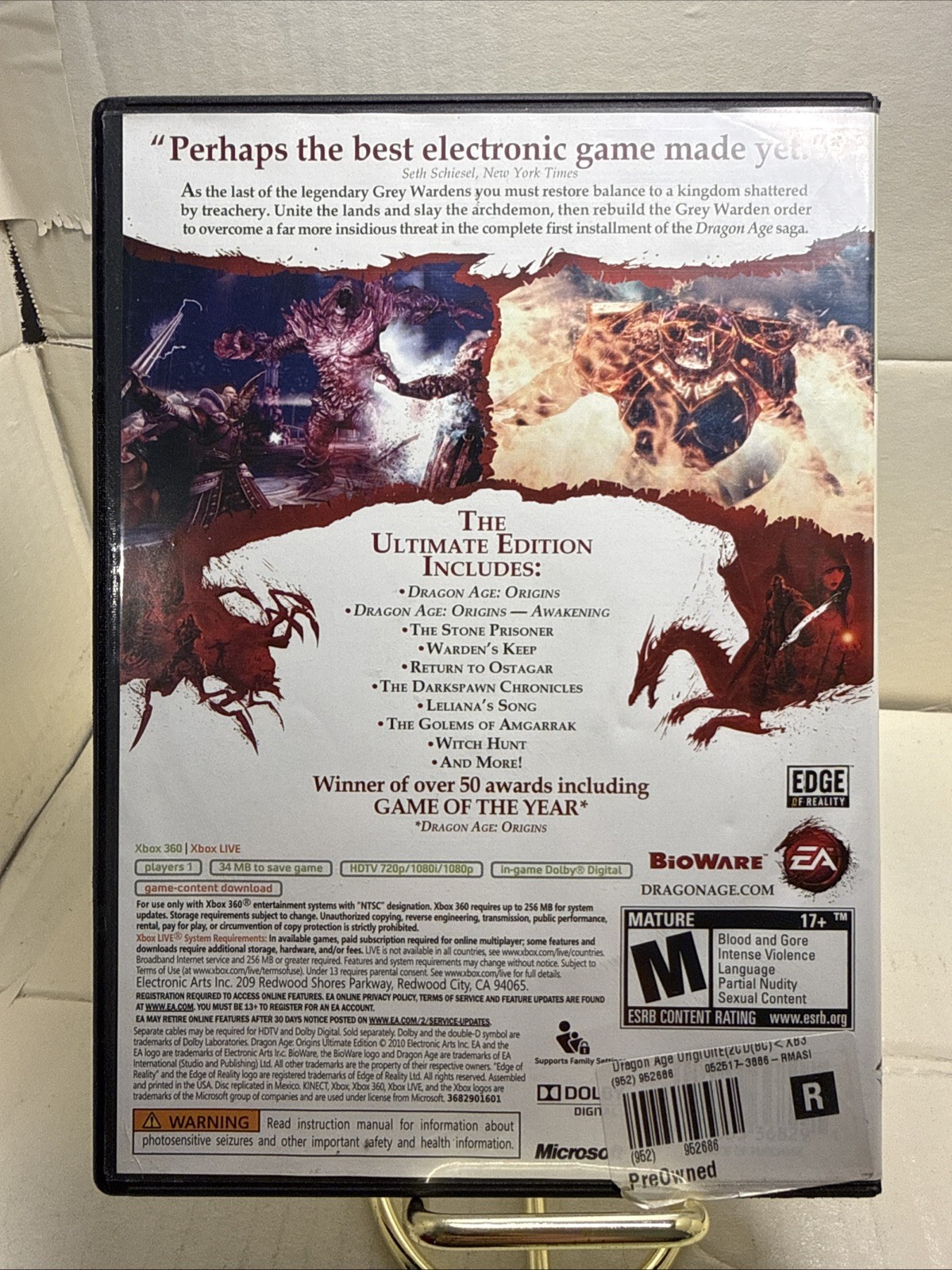 Dragon Age Origins Ultimate Edition And Dragon Age II Xbox 360 – CIB: Combo Pack