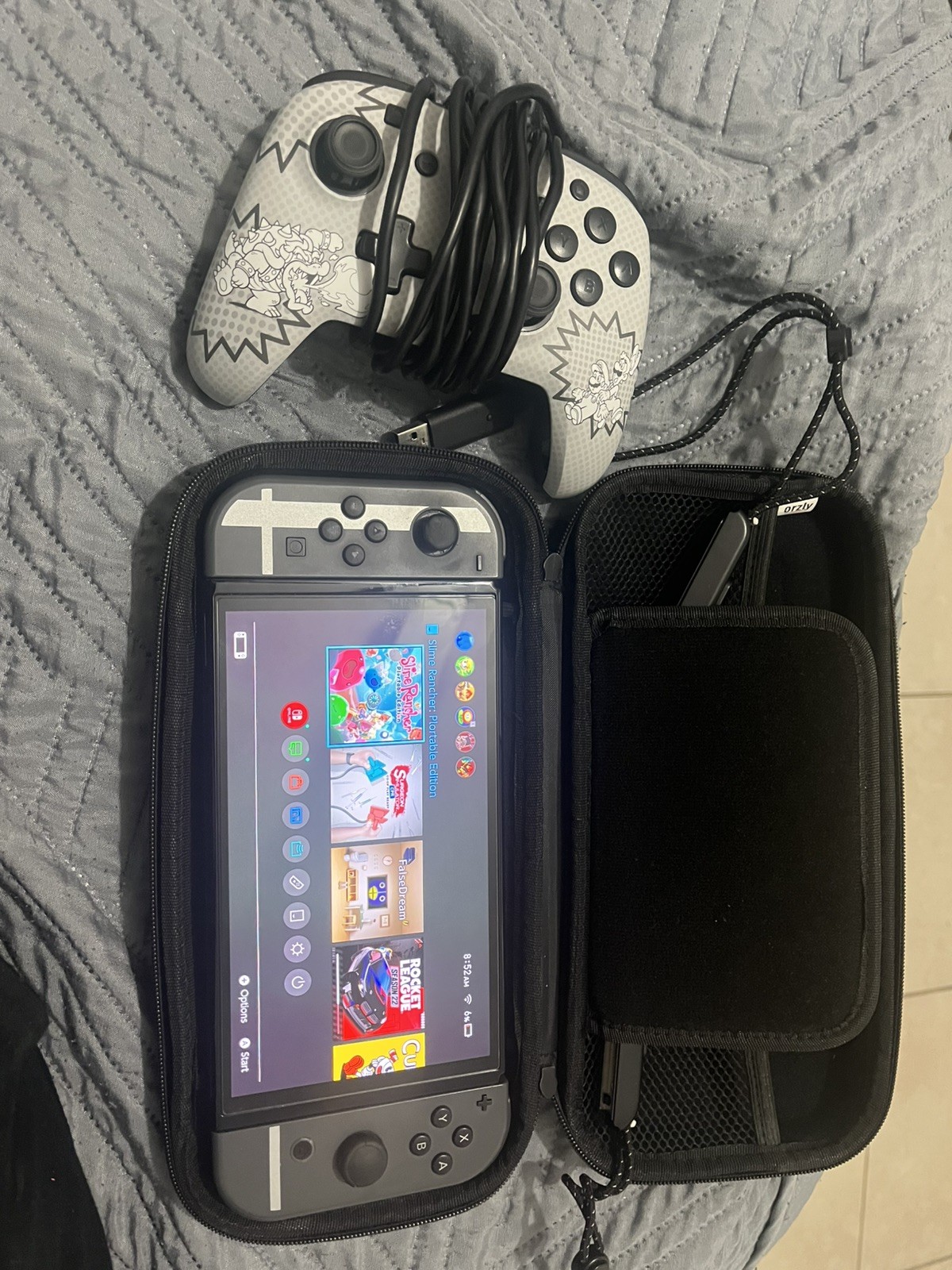 Nintendo Switch (OLED Model) Super Smash Bros. 64GB Console+Accessory+ 3 Games