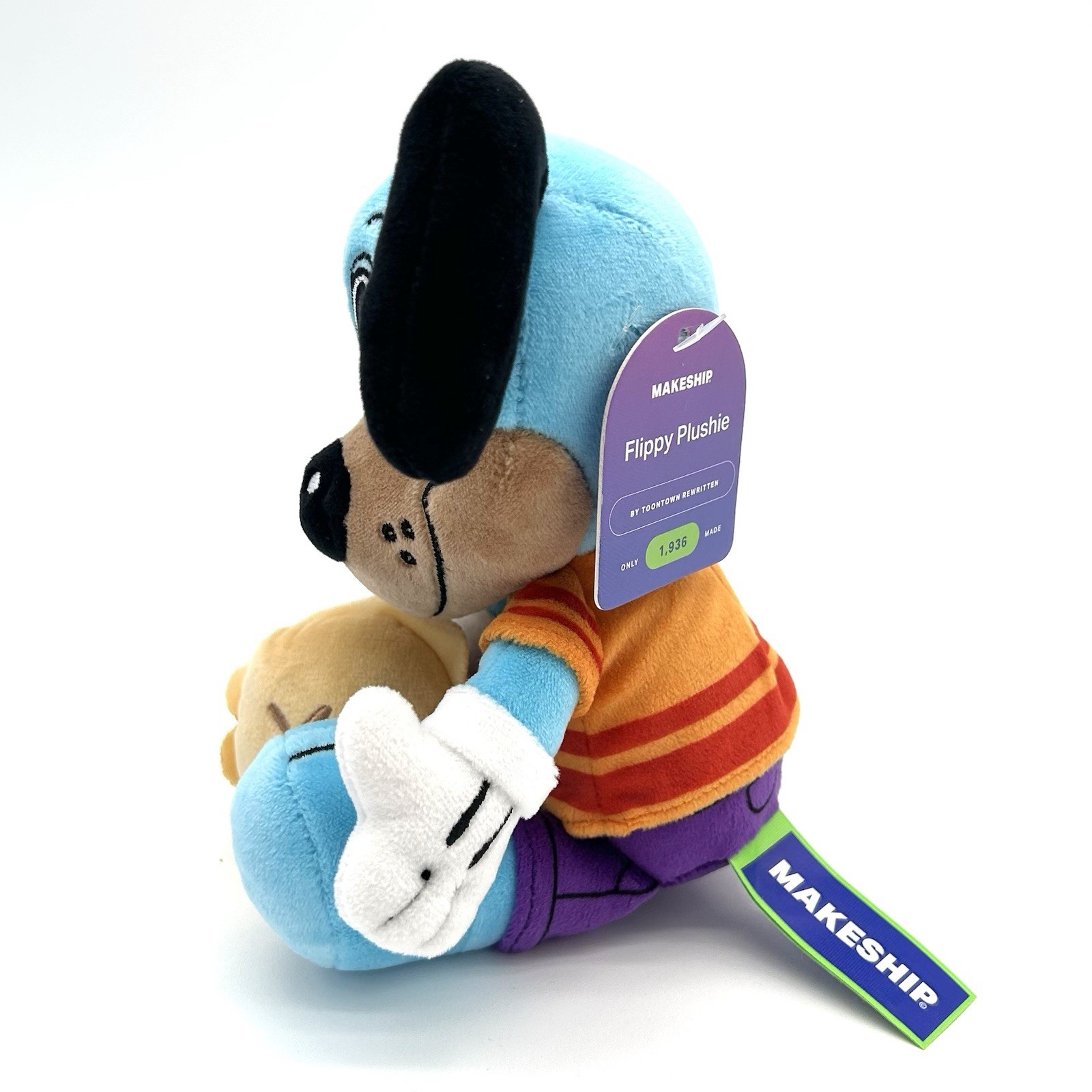 Makeship Flippy Plush Toontown Rewritten Game Disney Dog Limited Edition NWT