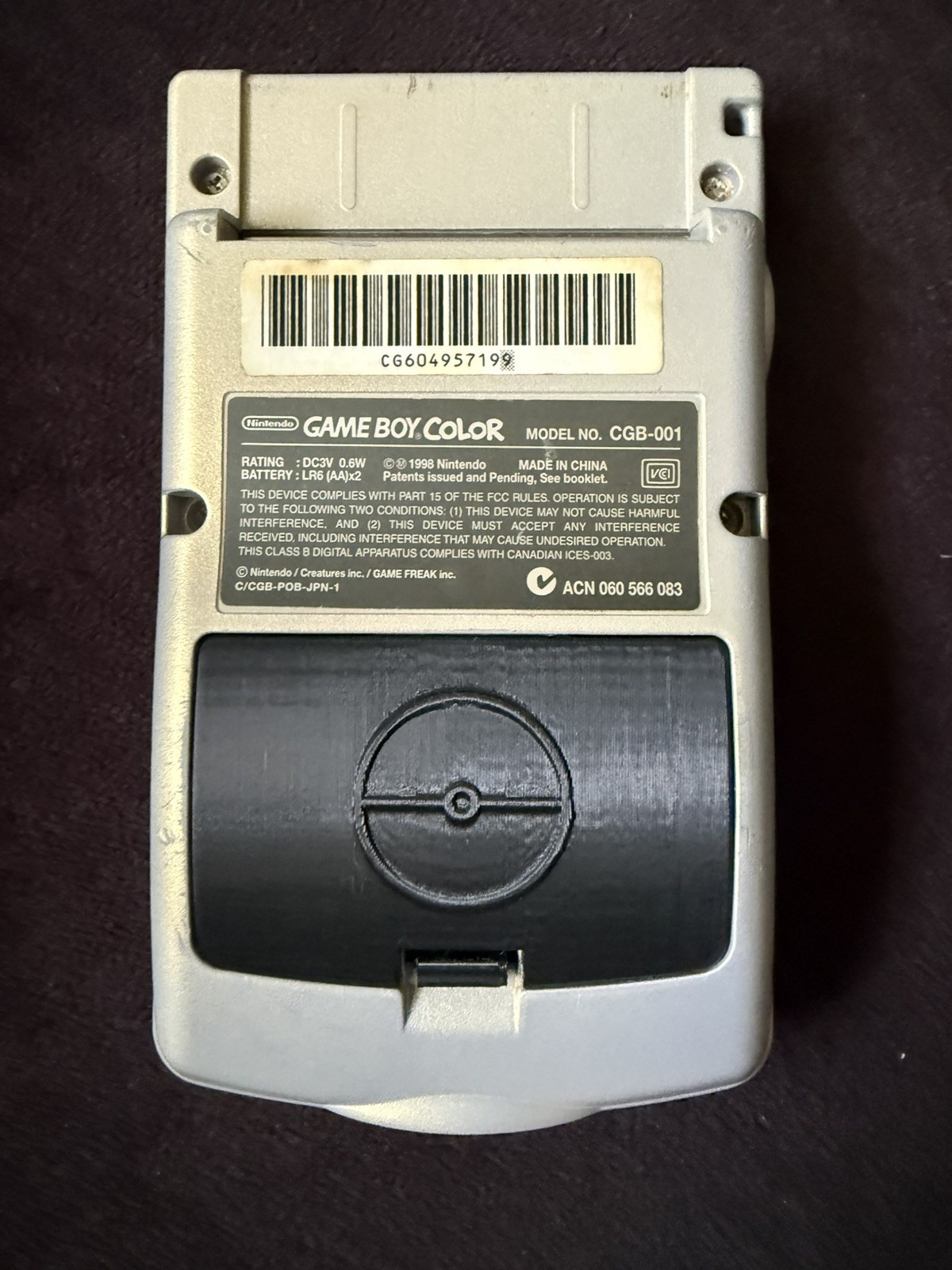 Nintendo Gameboy Color-Pokemon Gold/Silver Edition-TESTED- w/ Pelican Pwr Supply