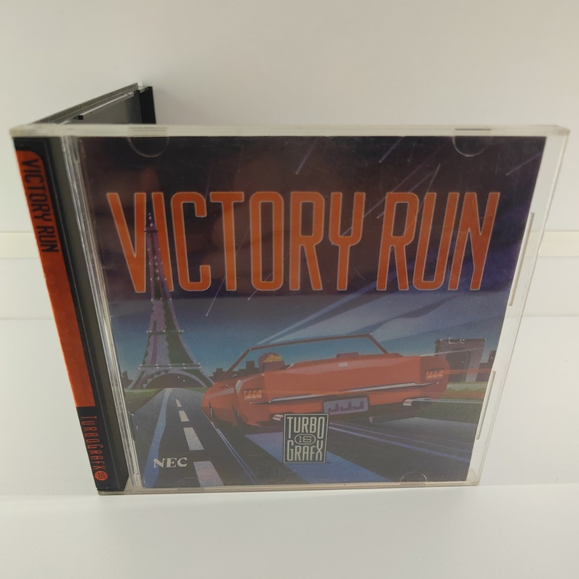 NEC Victory Run TurboGrafx-16 HuCard Complete w/ Case Manual